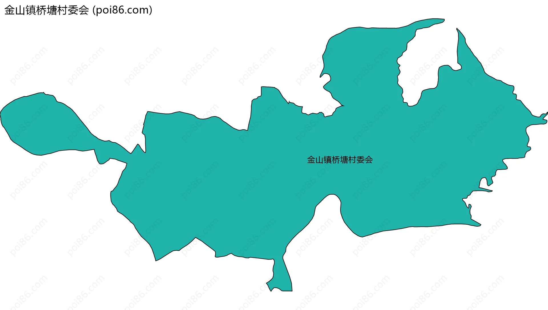 金山镇桥塘村委会边界地图