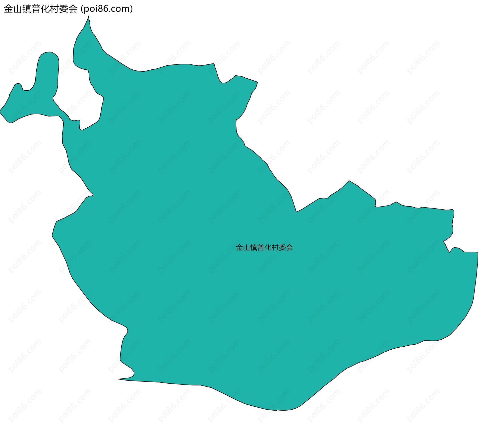 金山镇普化村委会边界地图