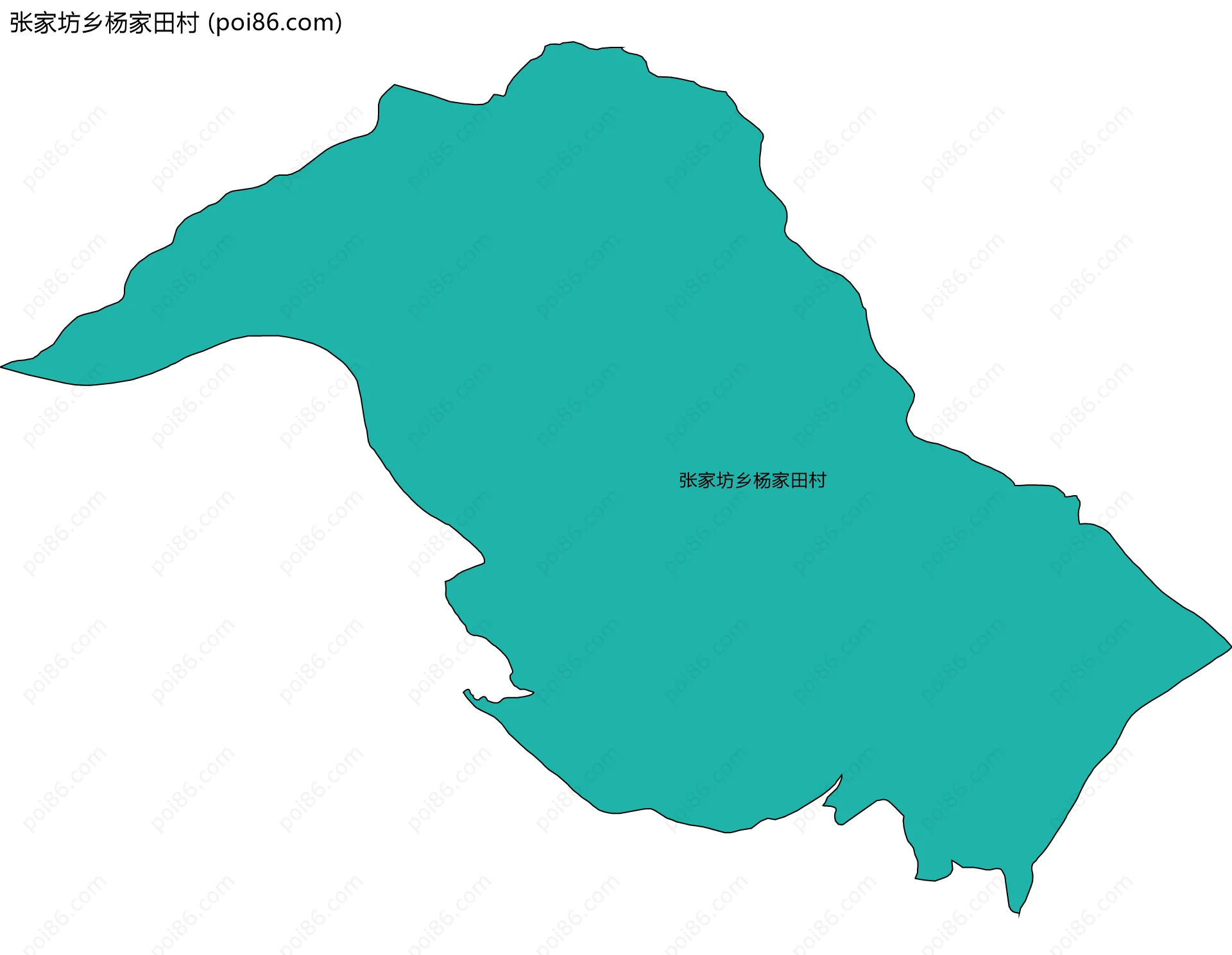 张家坊乡杨家田村边界地图