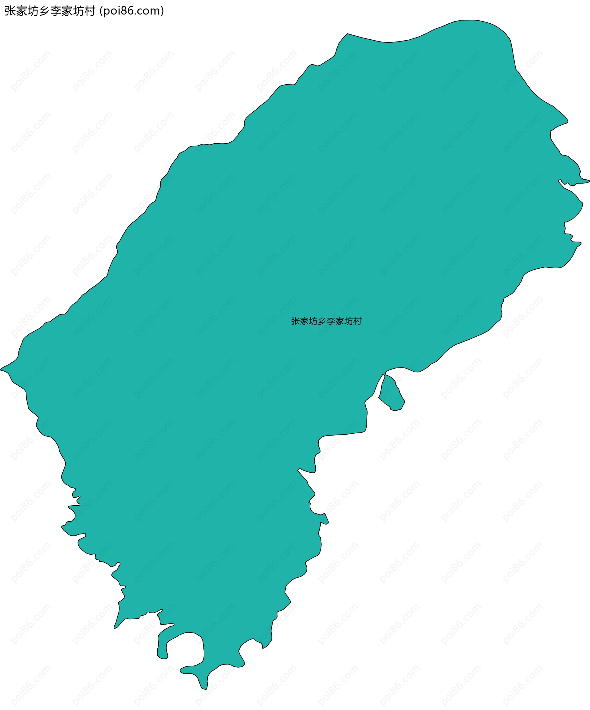 张家坊乡李家坊村边界地图