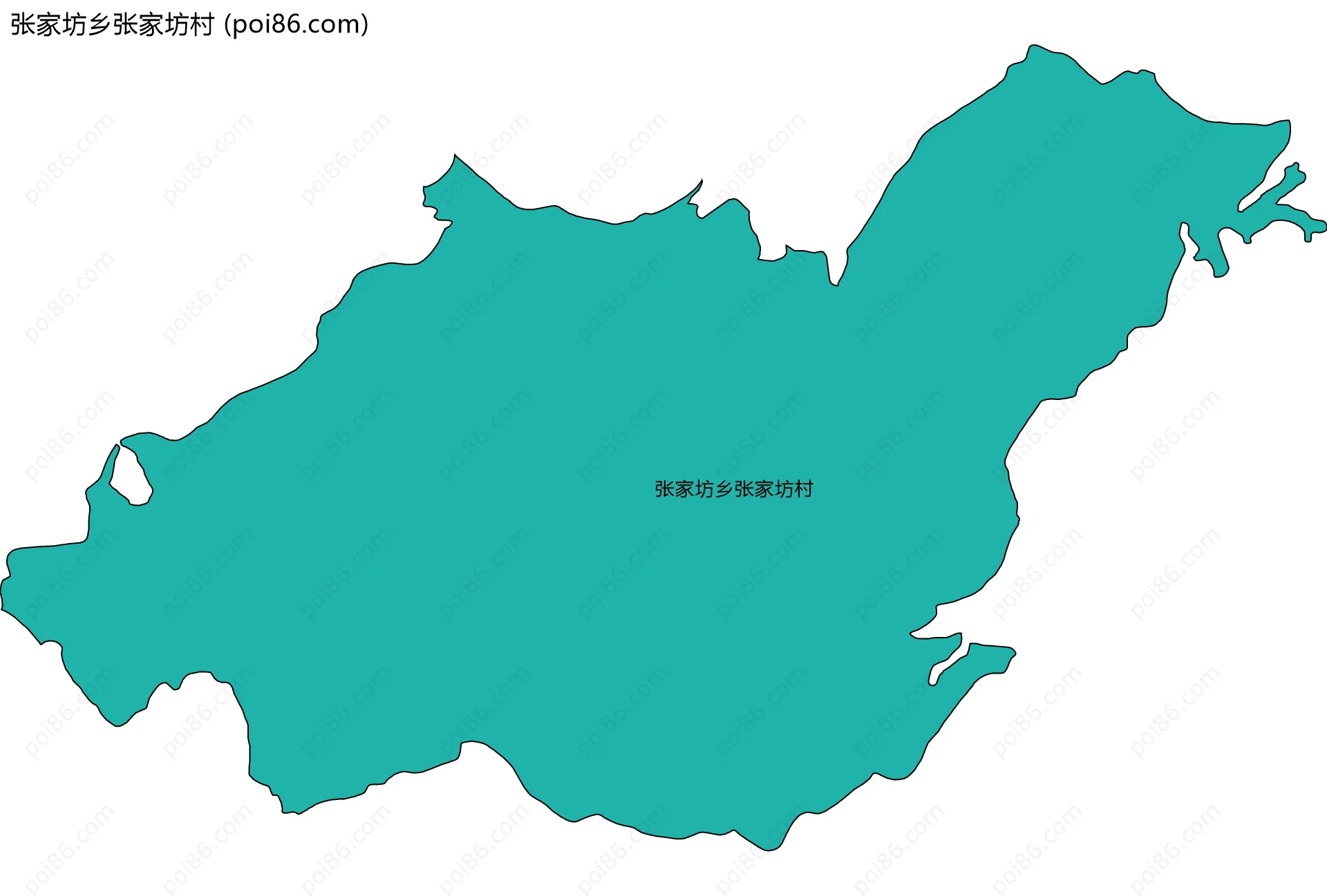 张家坊乡张家坊村边界地图