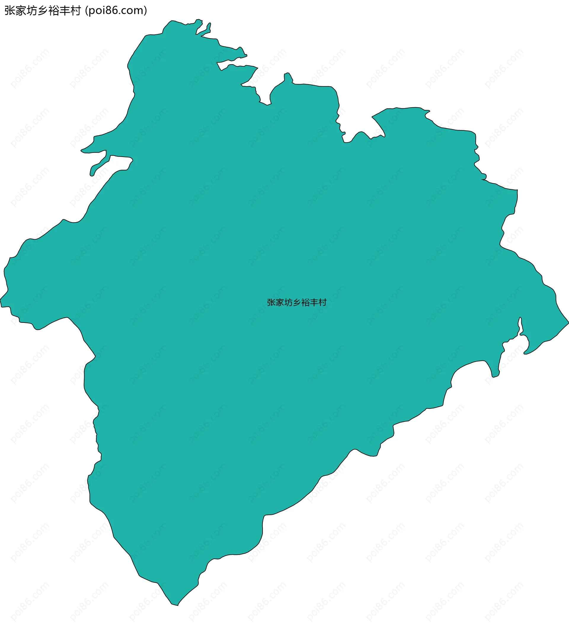 张家坊乡裕丰村边界地图