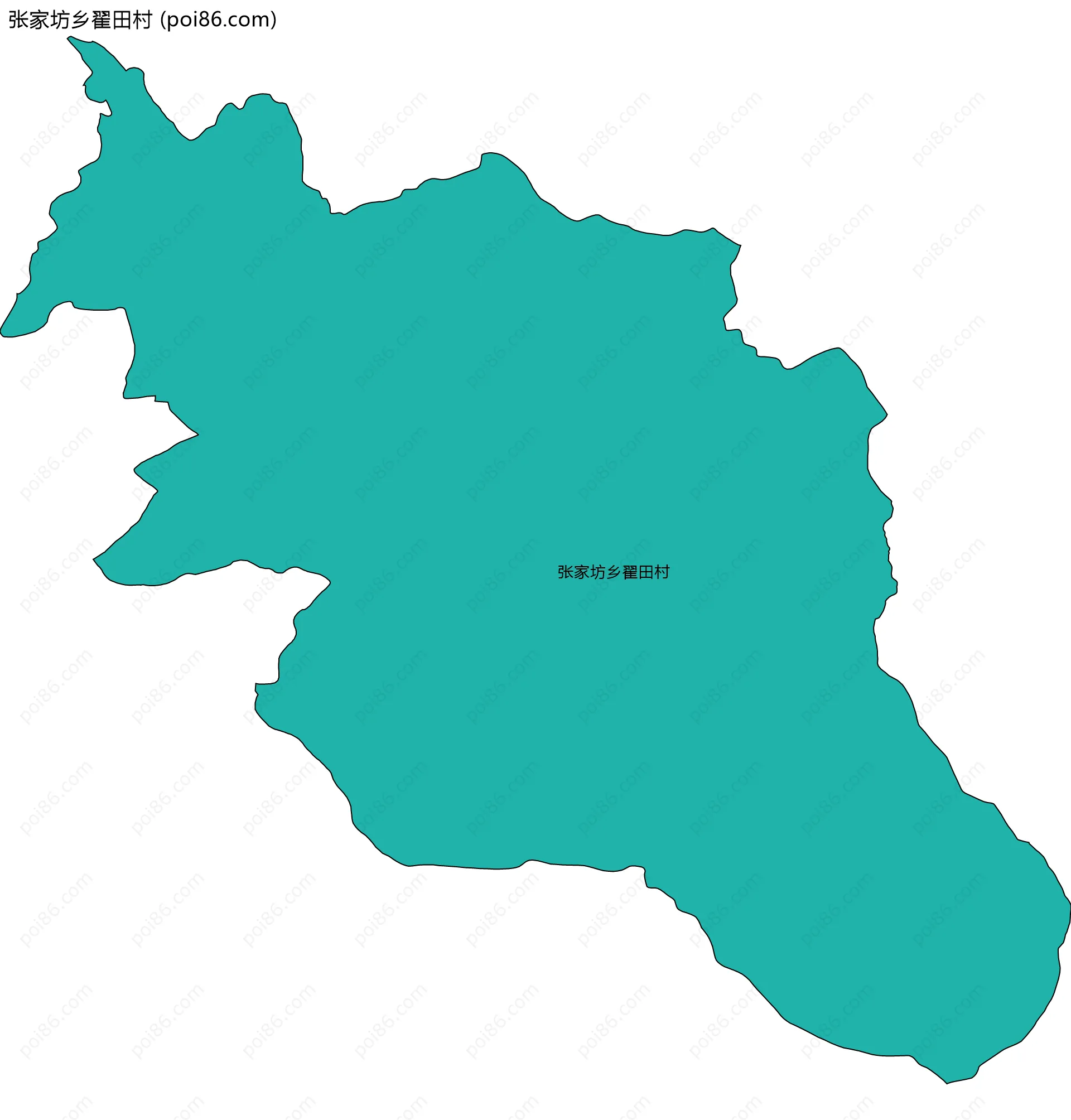 张家坊乡翟田村边界地图