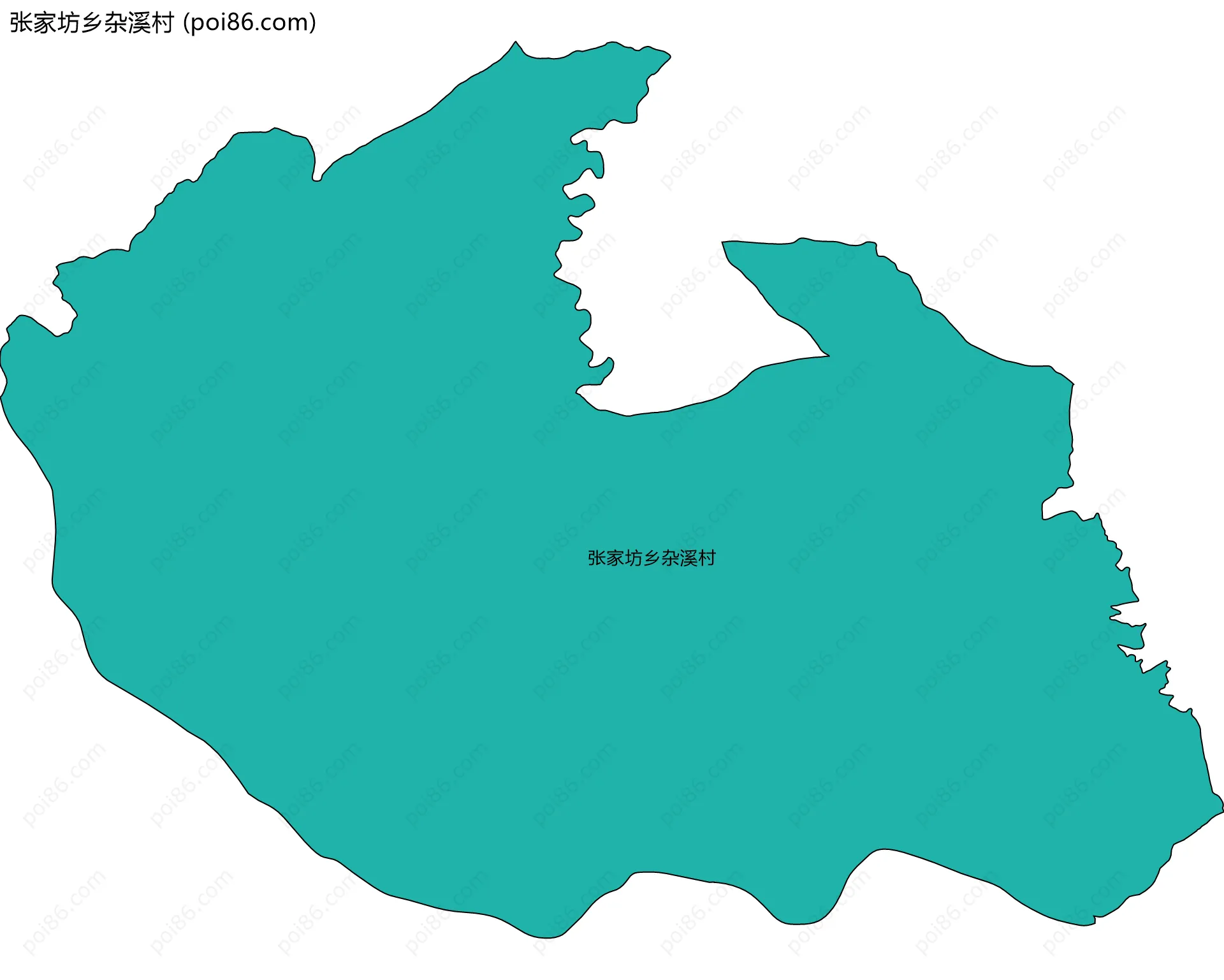 张家坊乡杂溪村边界地图