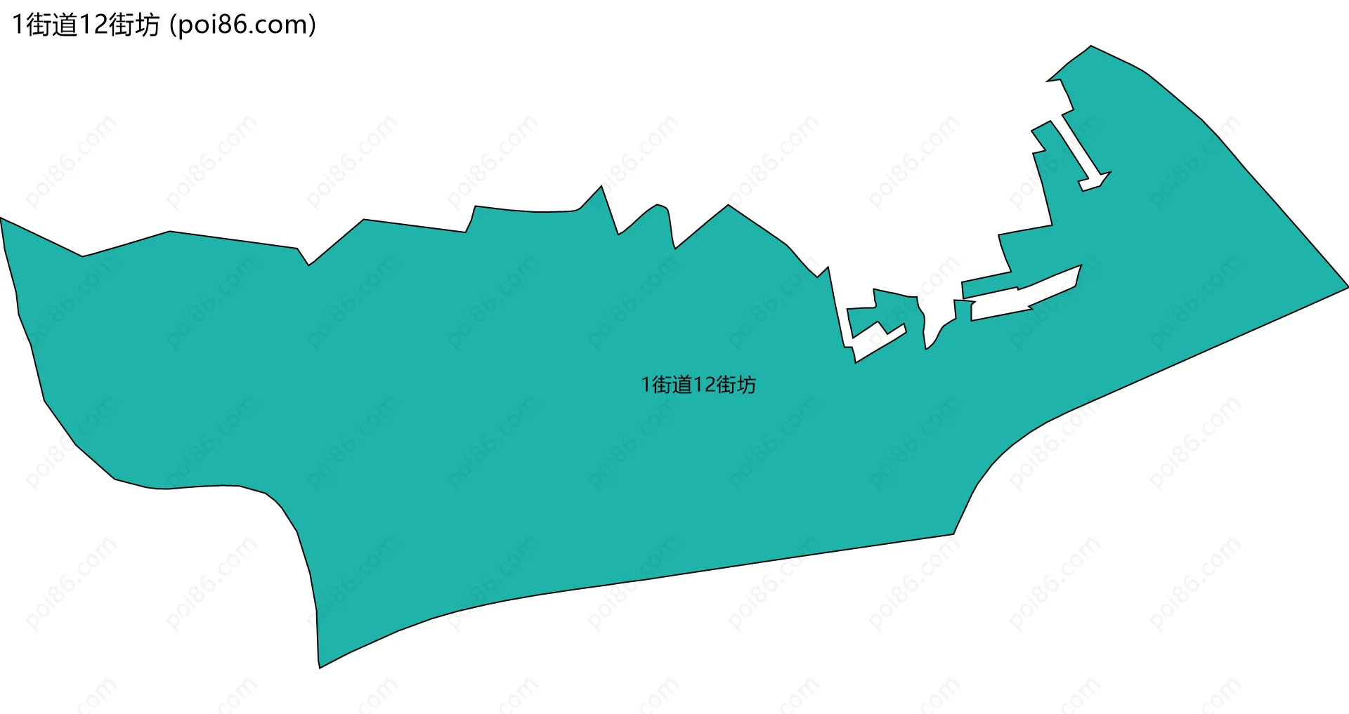 1街道12街坊边界地图