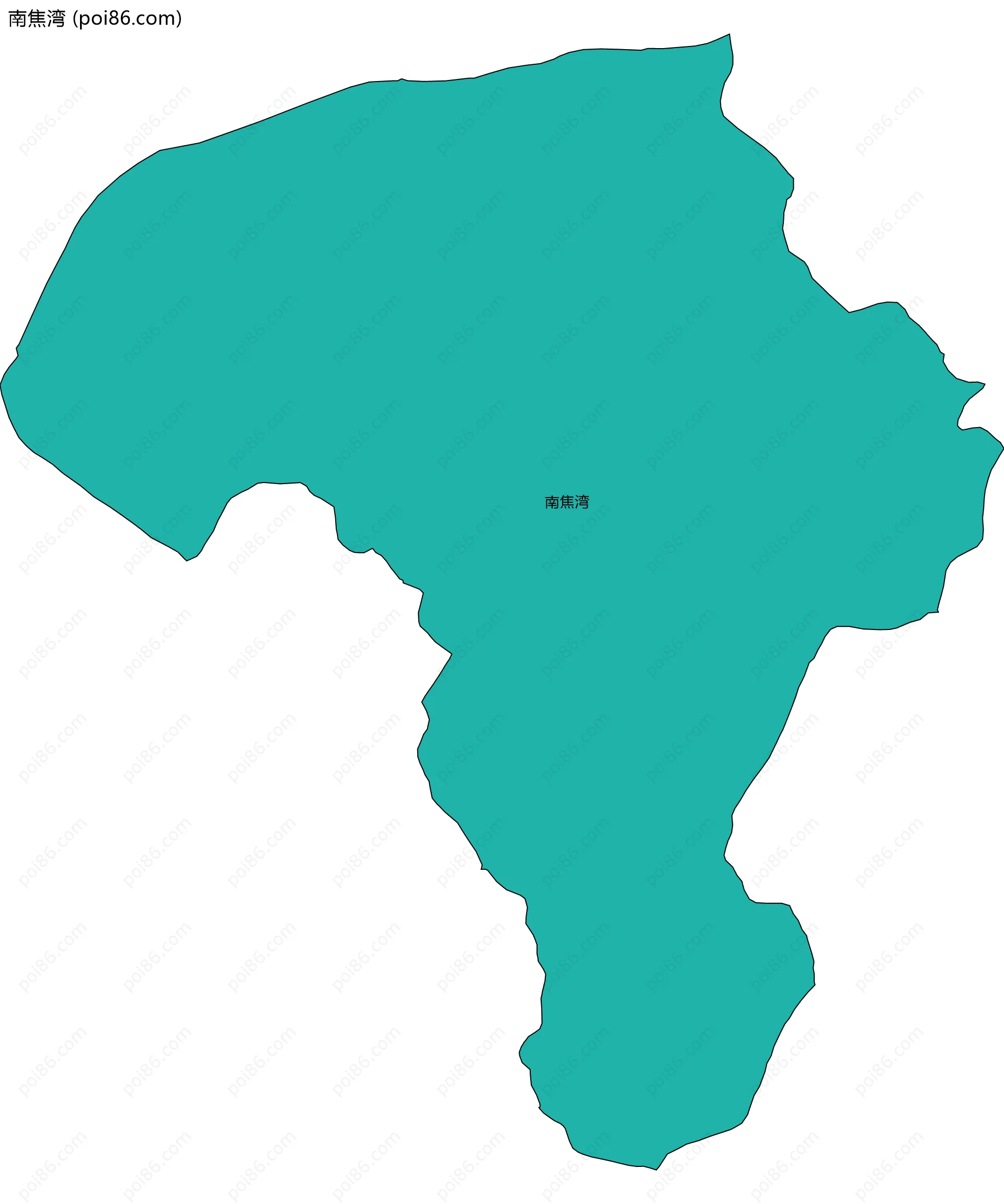 南焦湾边界地图