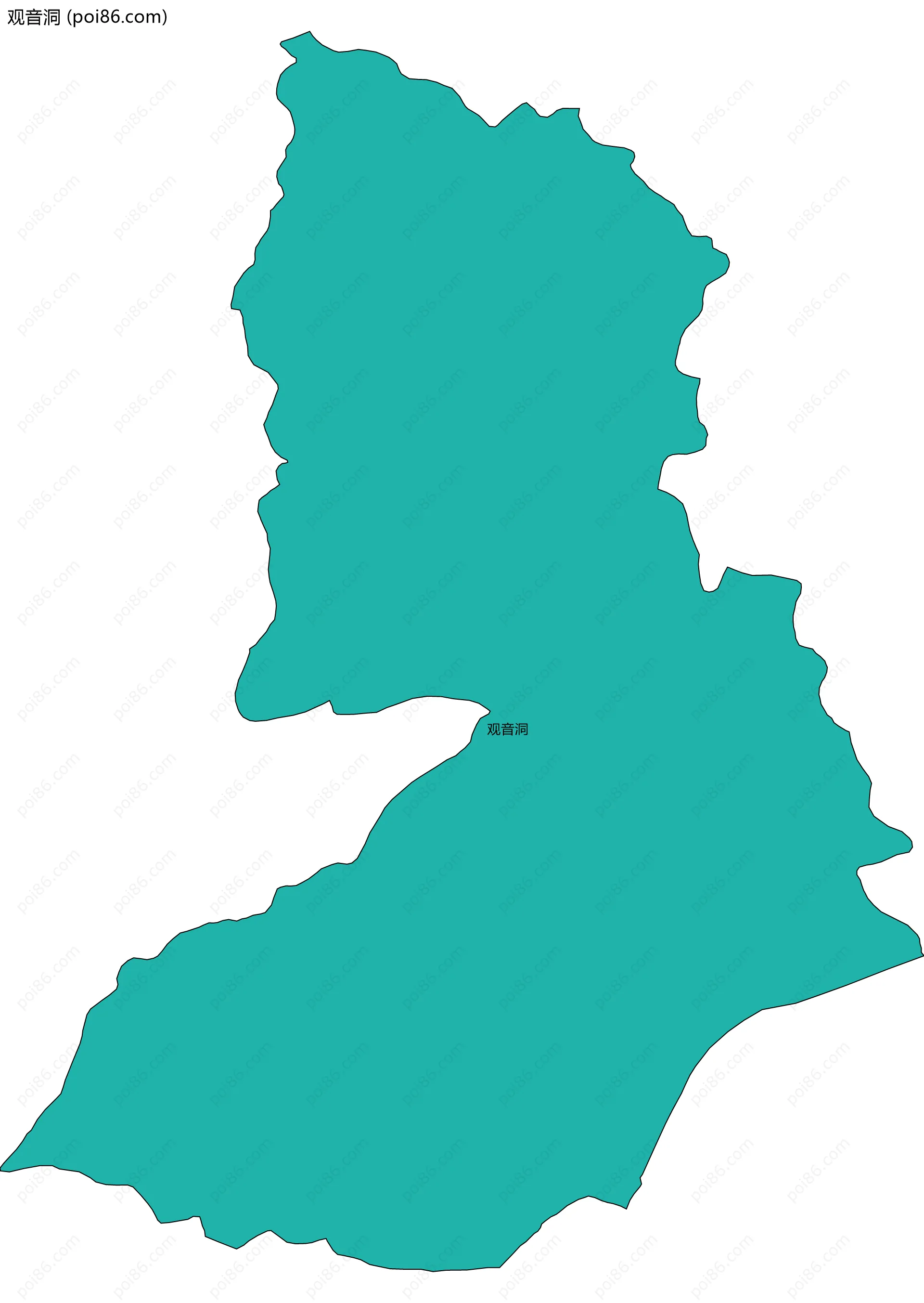 观音洞边界地图