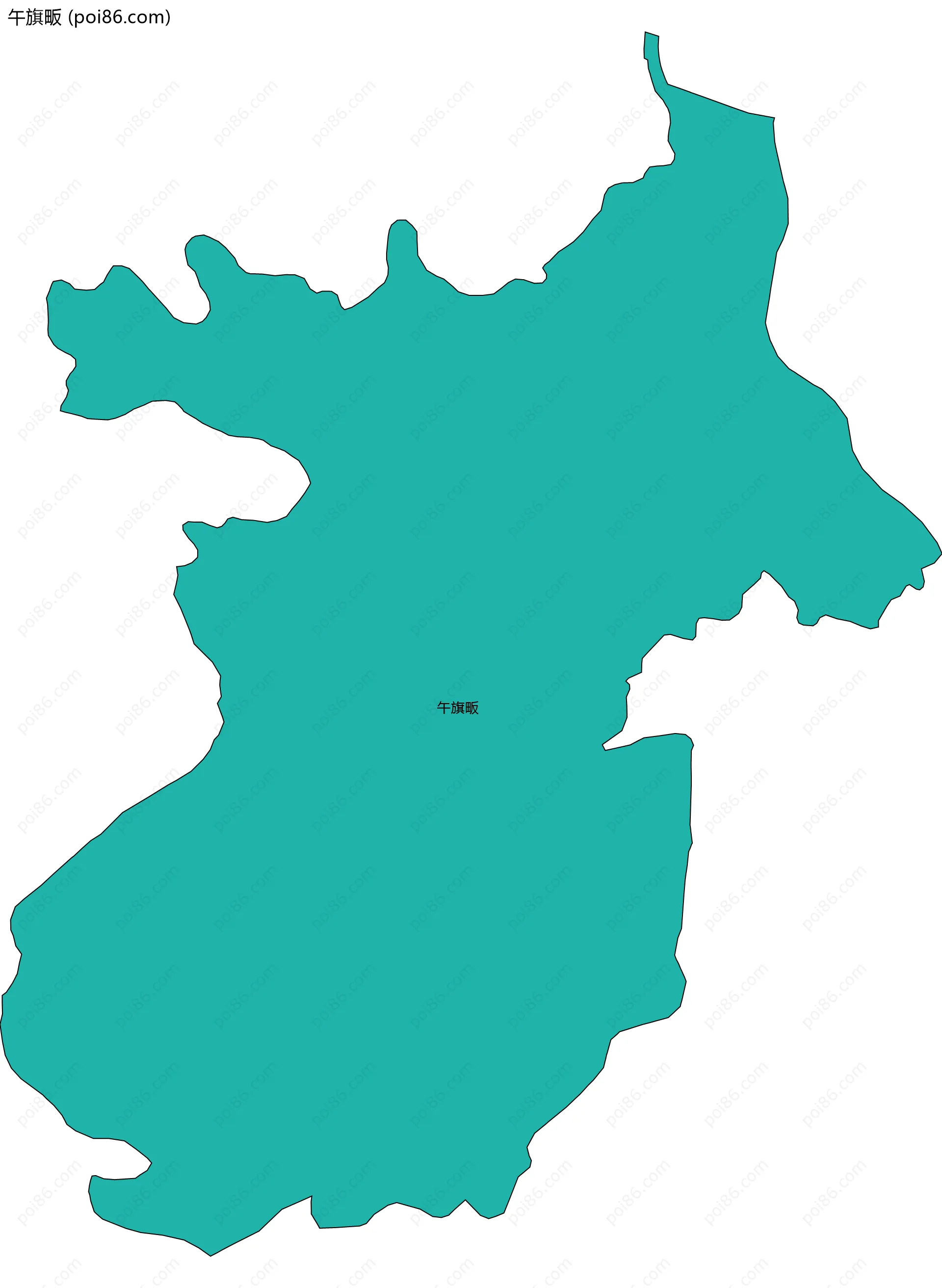 午旗畈边界地图