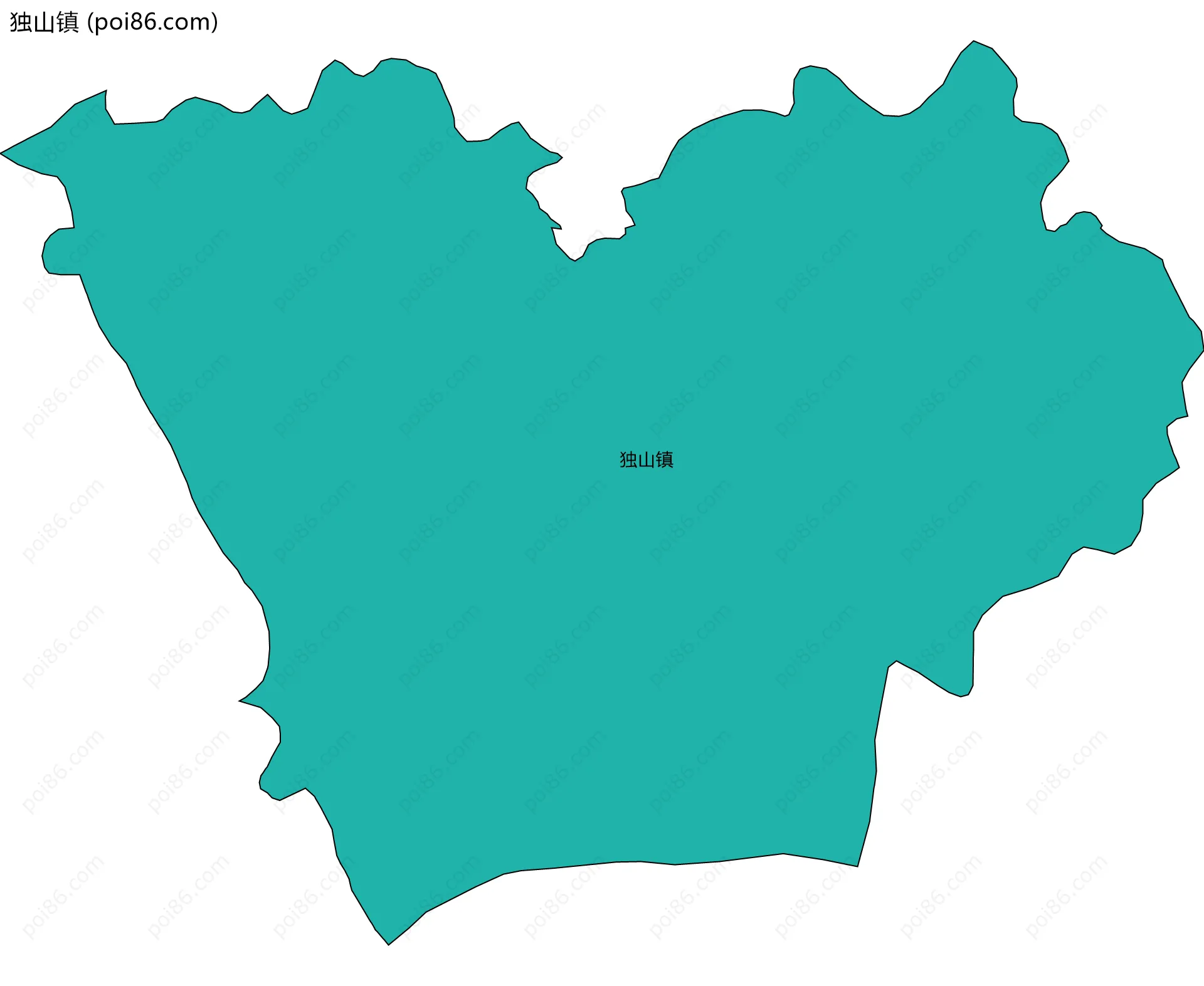 独山镇边界地图