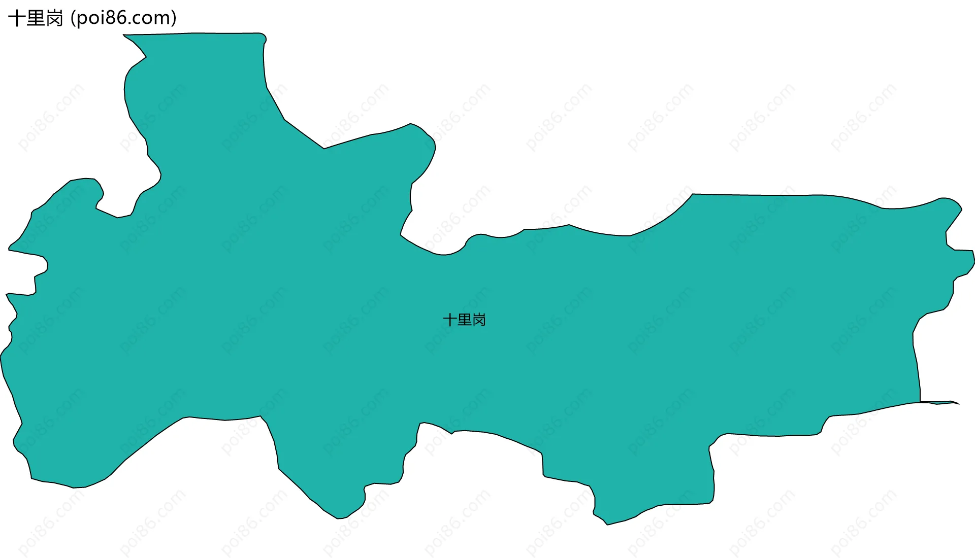 十里岗边界地图