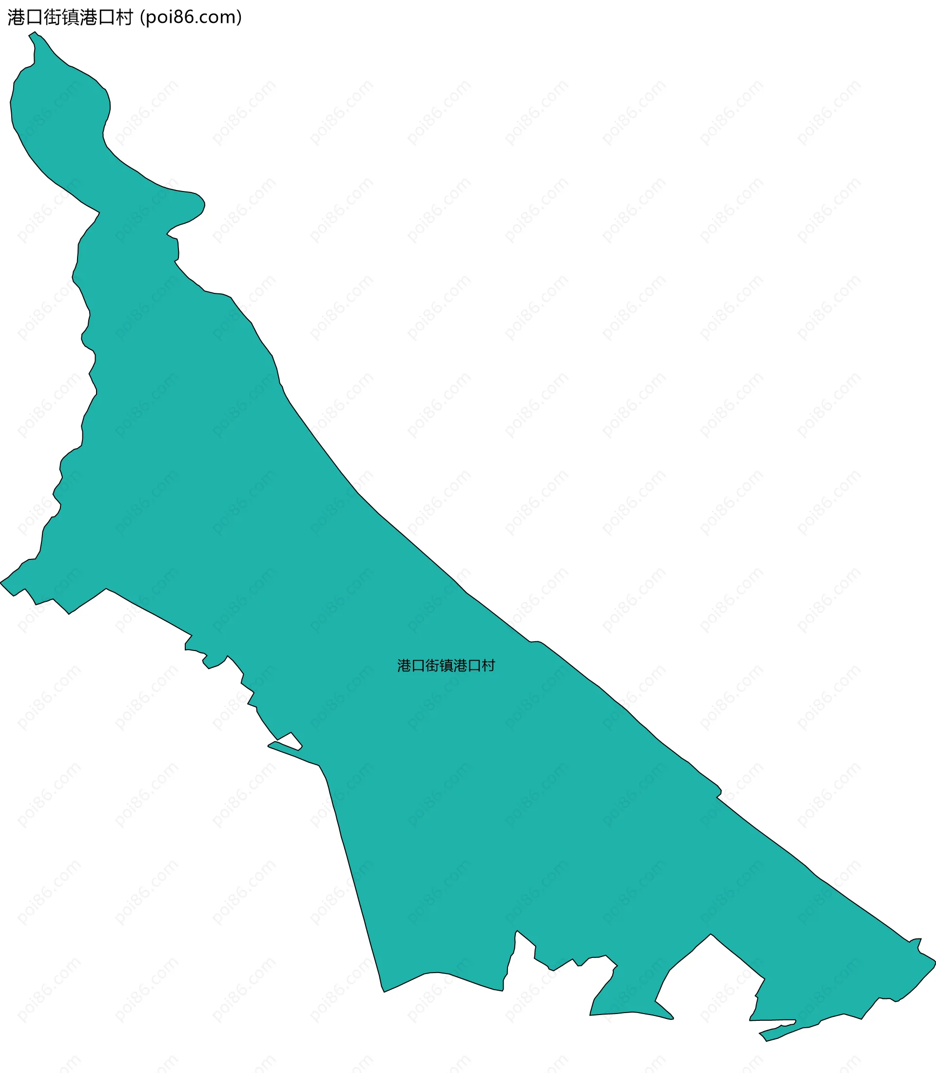港口街镇港口村边界地图