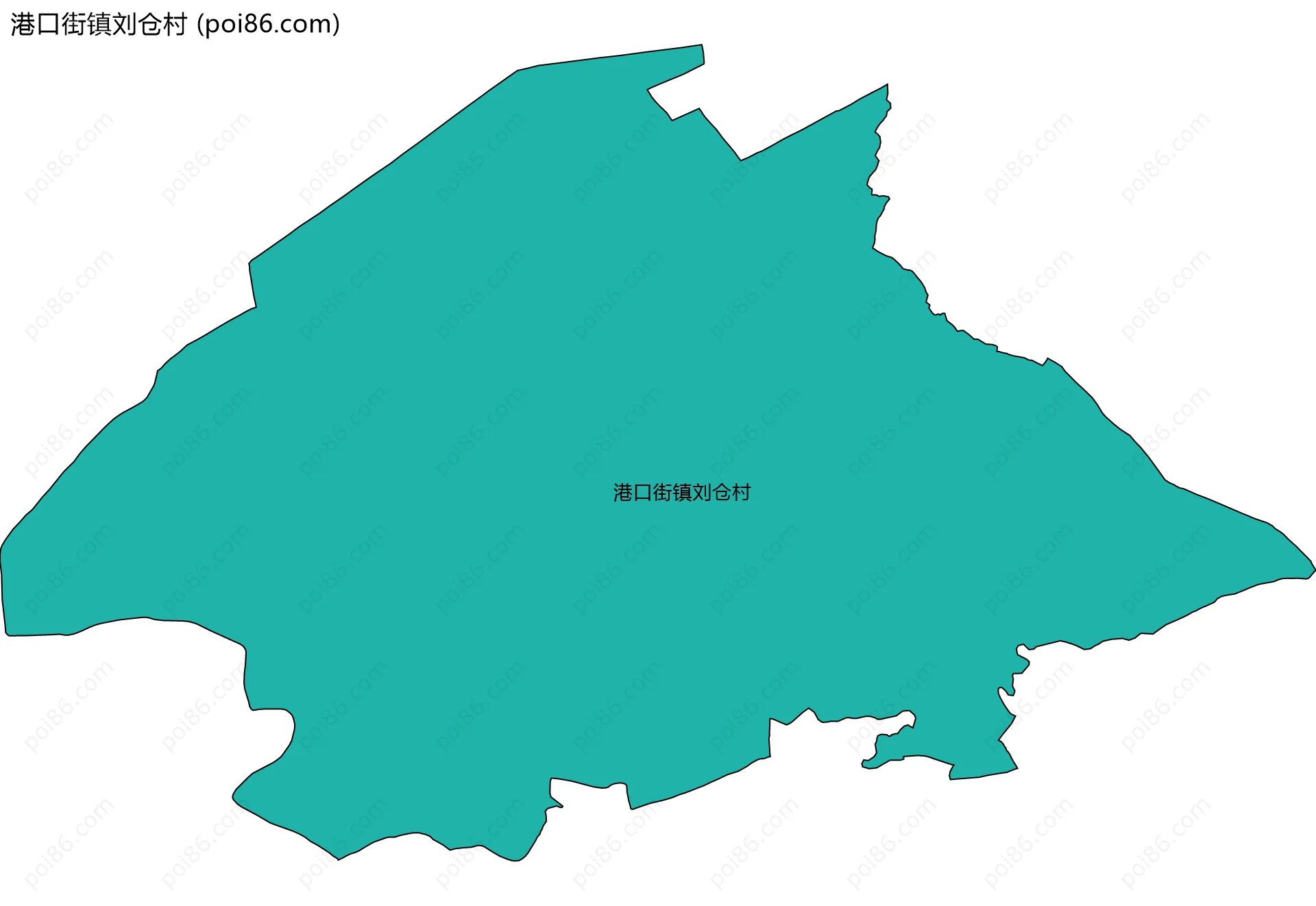 港口街镇刘仓村边界地图