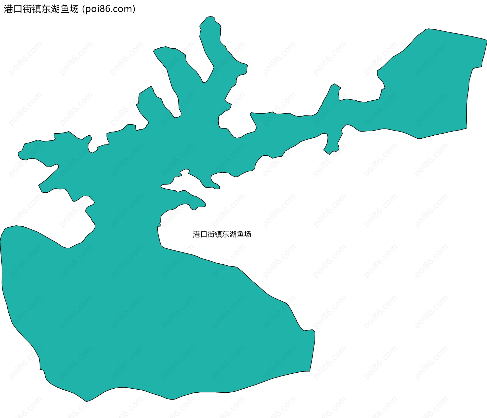 港口街镇东湖鱼场边界地图