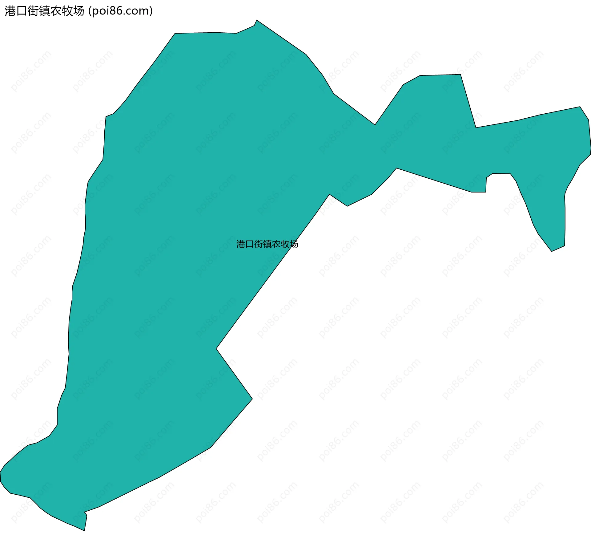 港口街镇农牧场边界地图