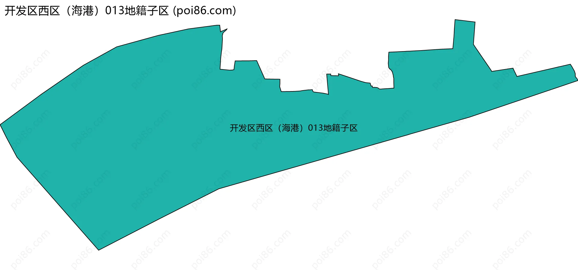 开发区西区（海港）013地籍子区边界地图