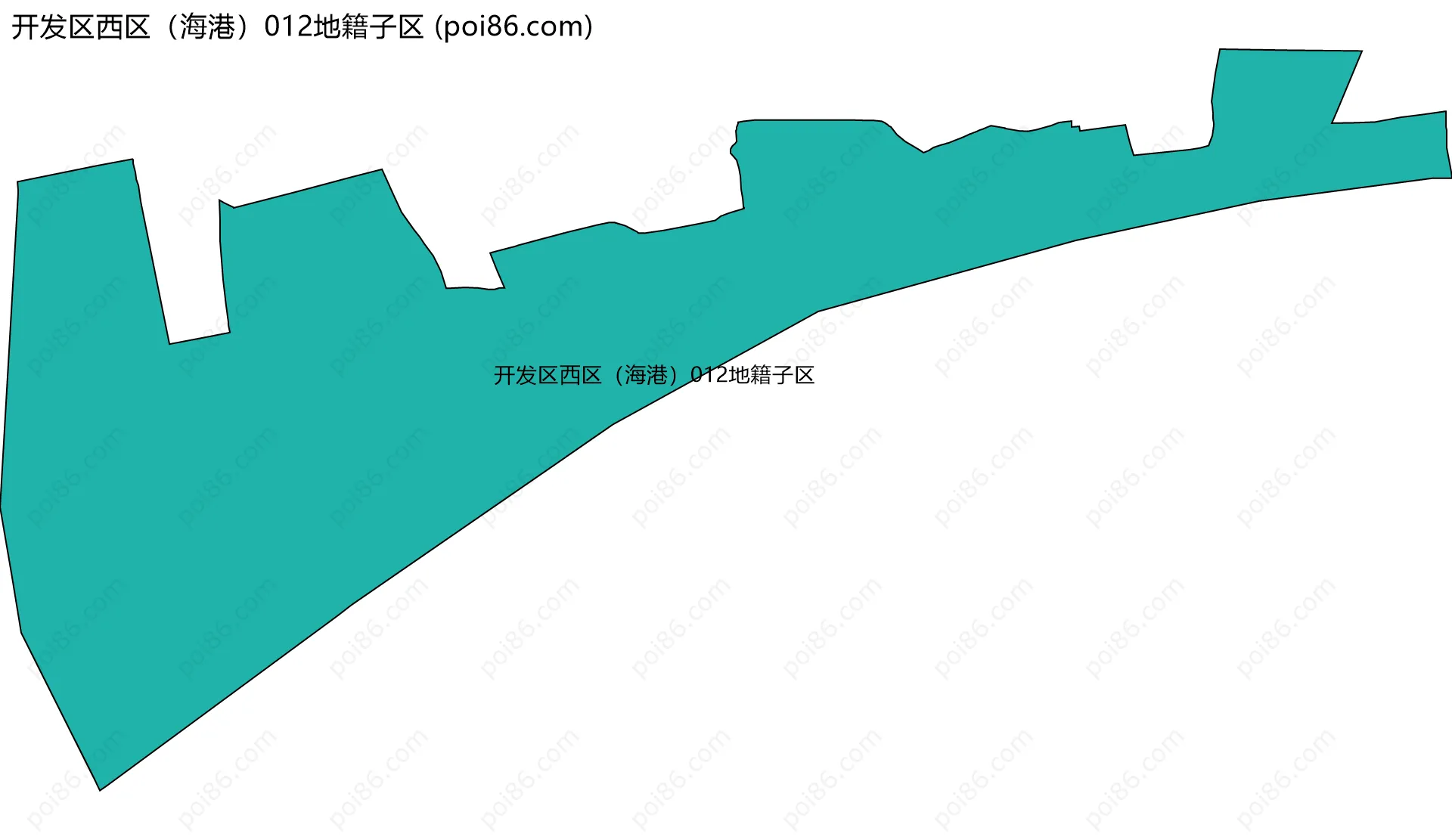 开发区西区（海港）012地籍子区边界地图