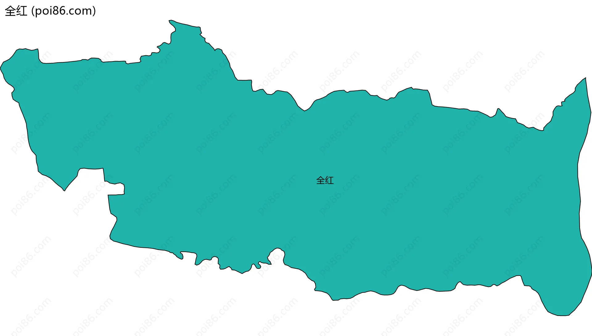 全红边界地图