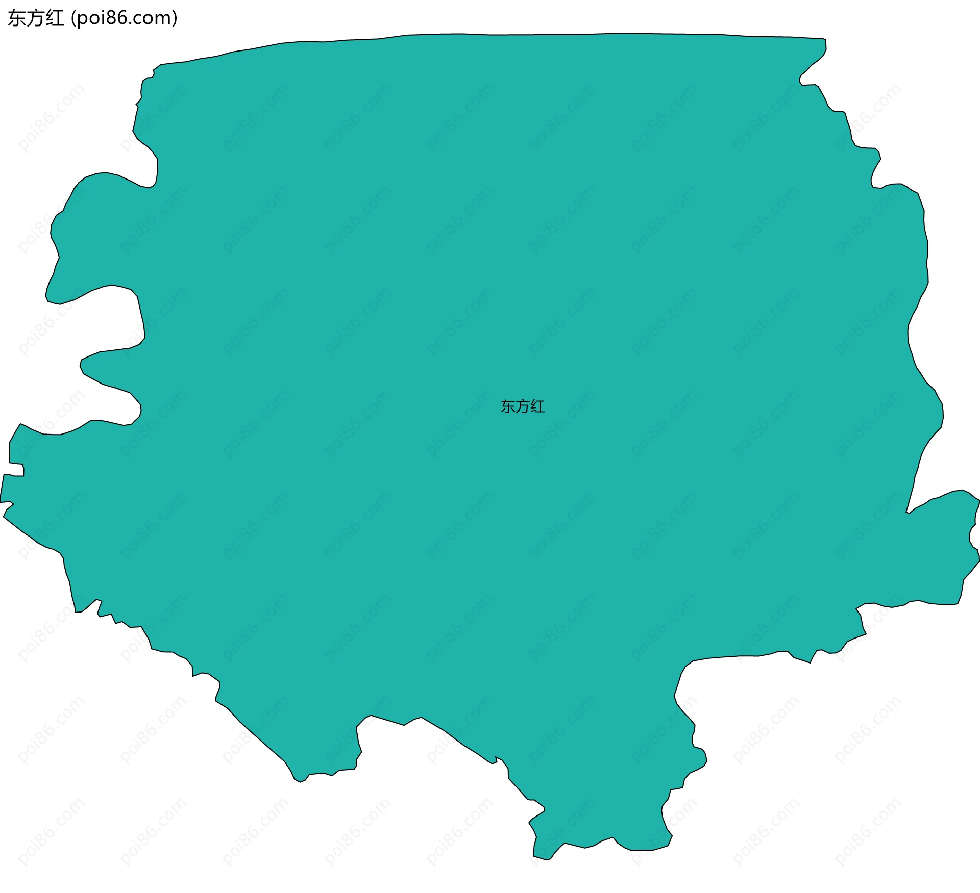 东方红边界地图