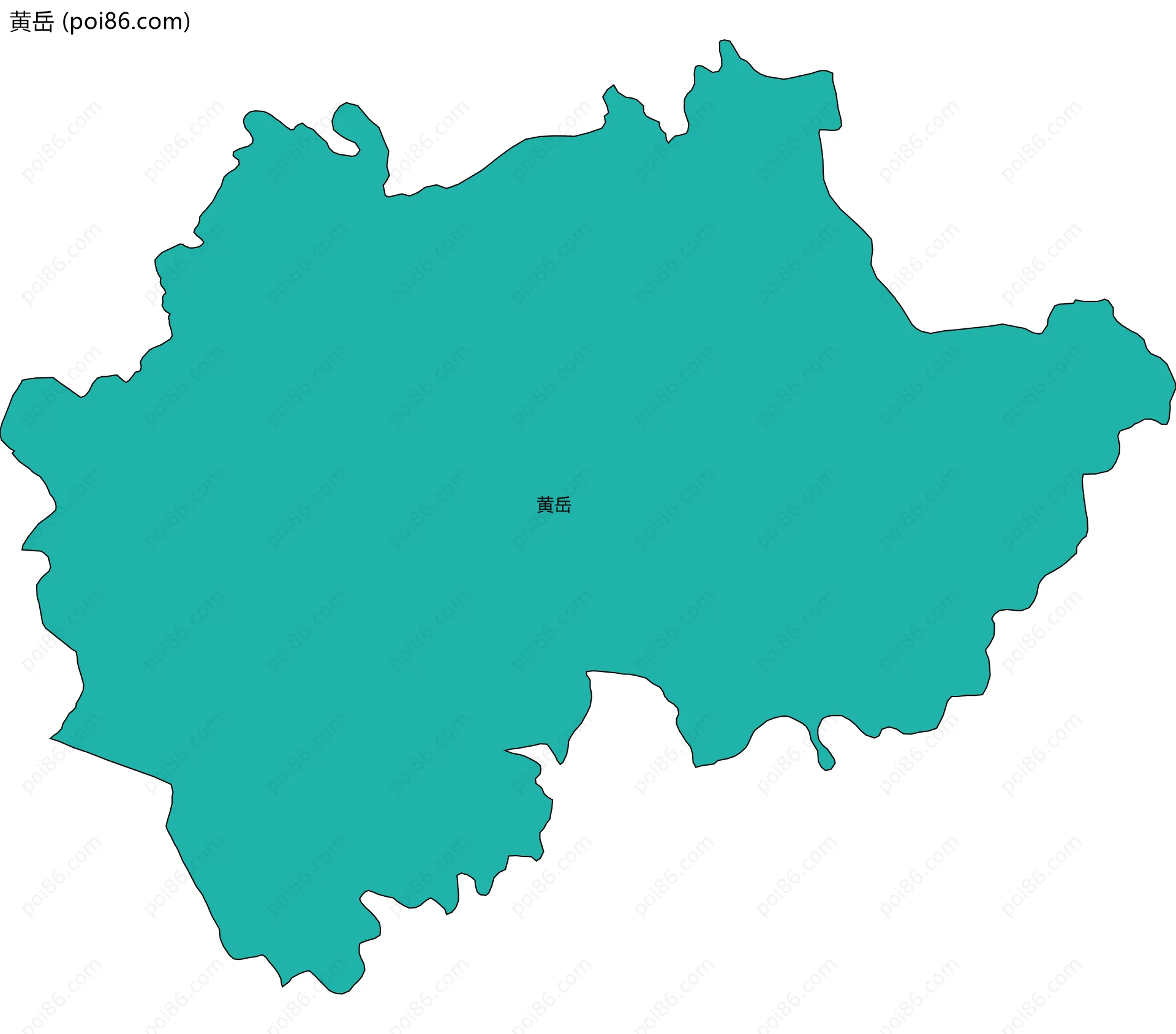黄岳边界地图