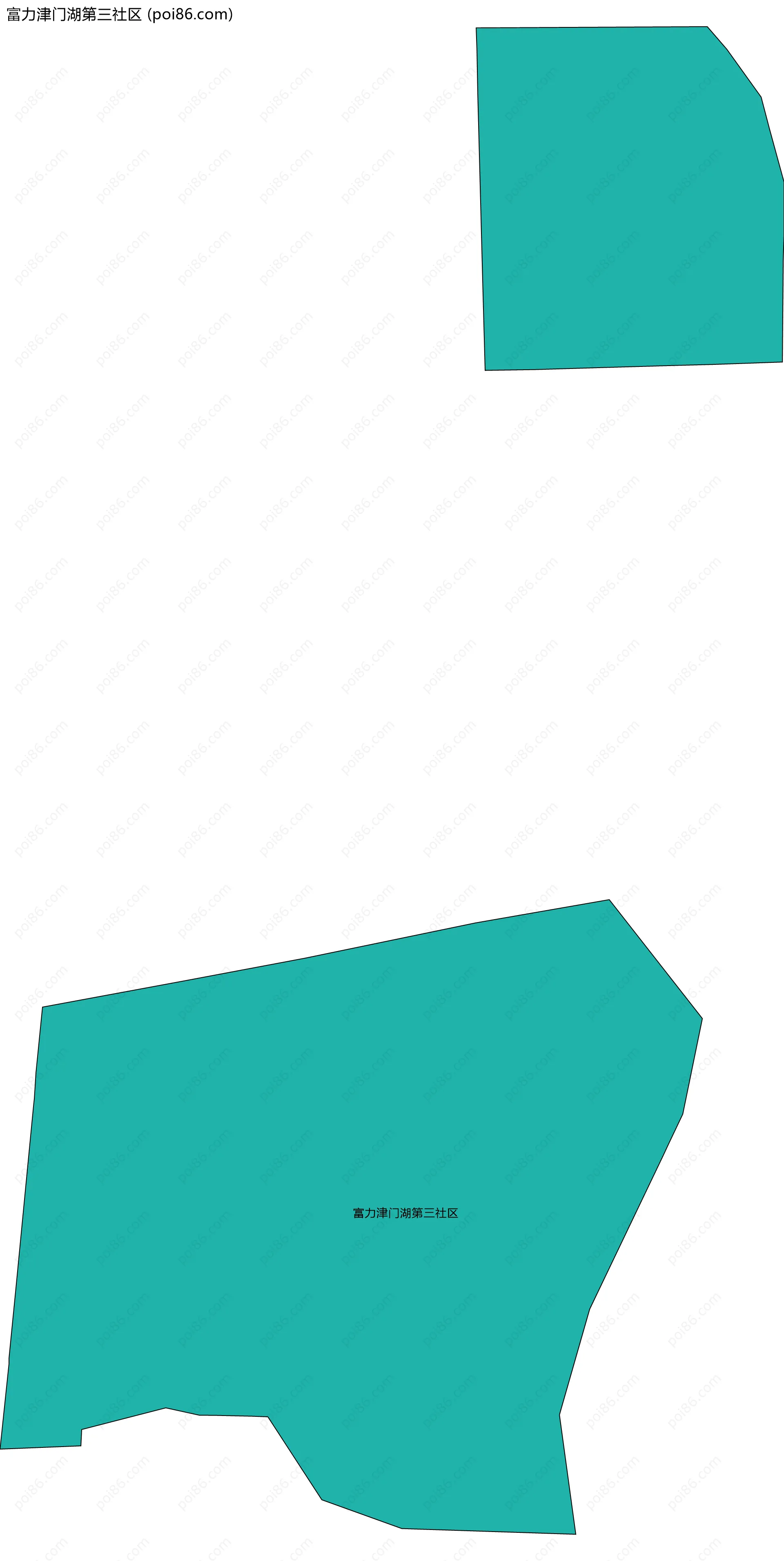 富力津门湖第三社区边界地图