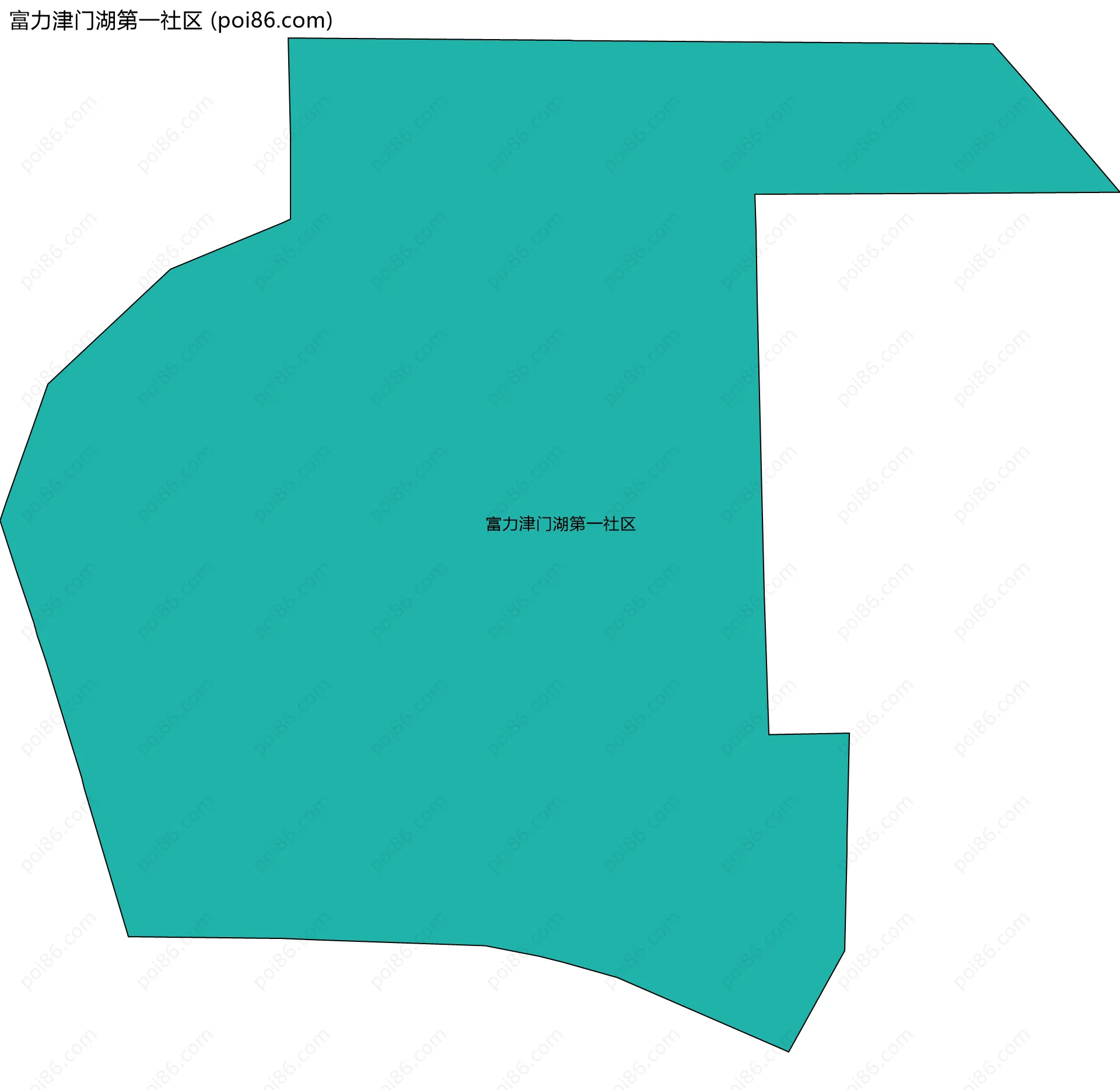 富力津门湖第一社区边界地图