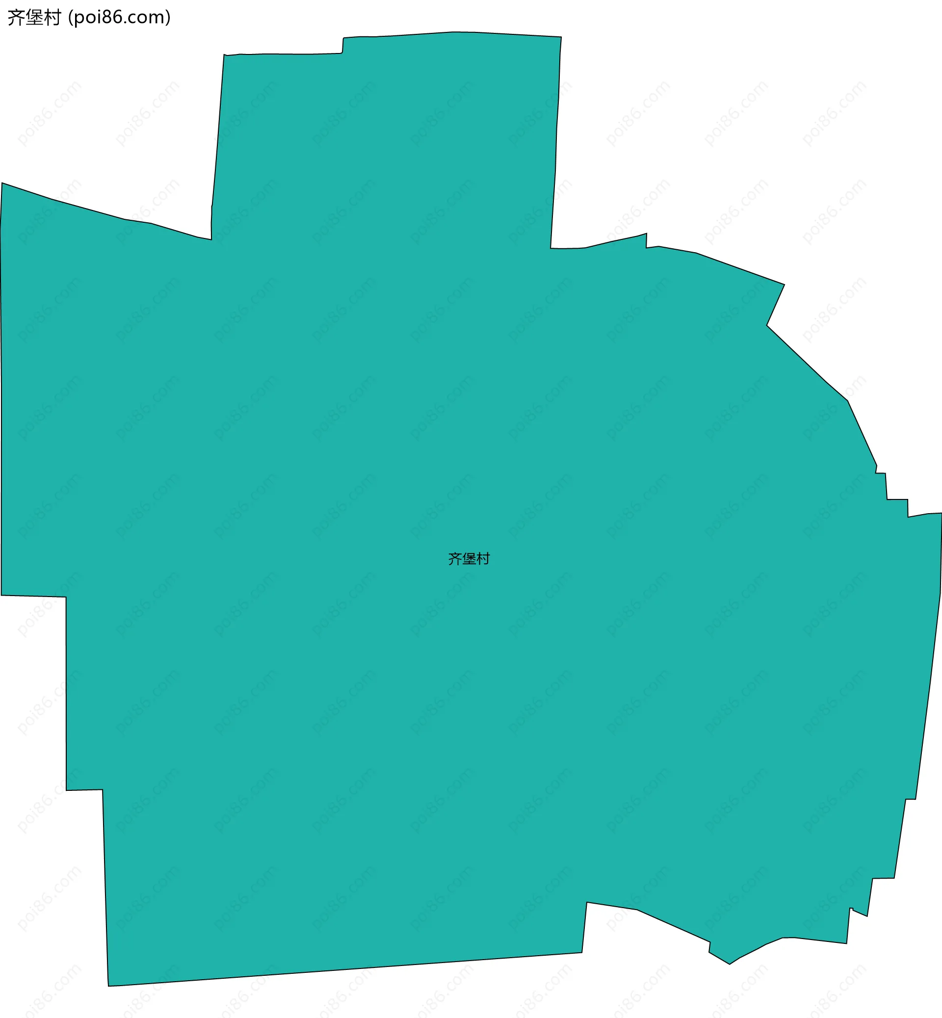 齐堡村边界地图