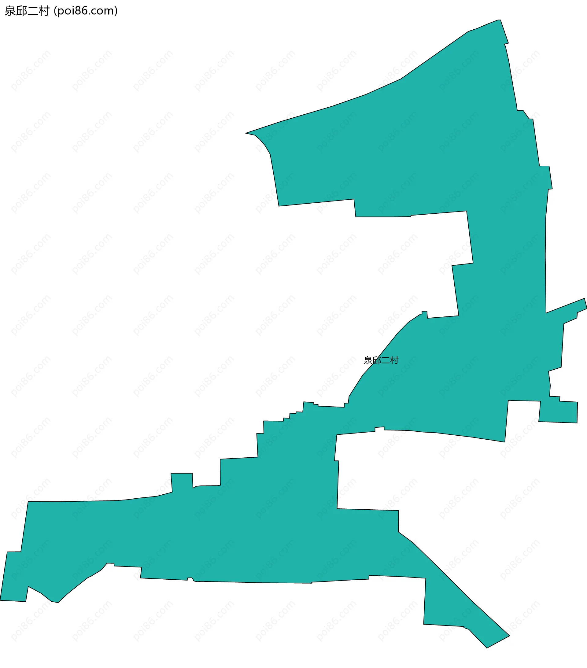 泉邱二村边界地图
