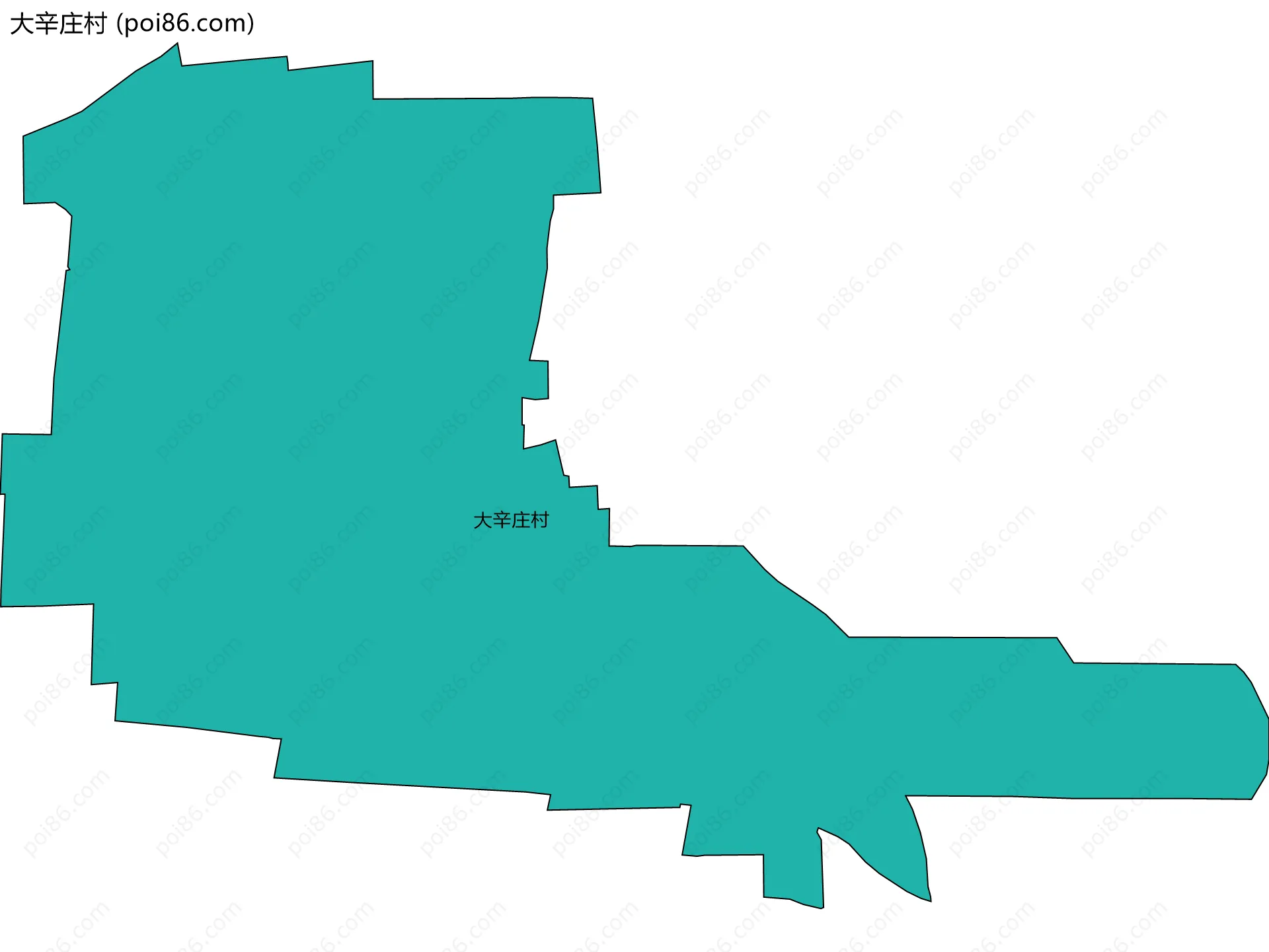 大辛庄村边界地图