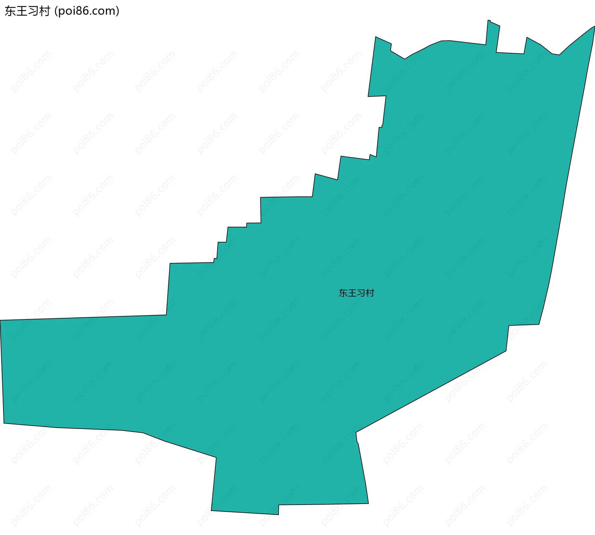 东王习村边界地图