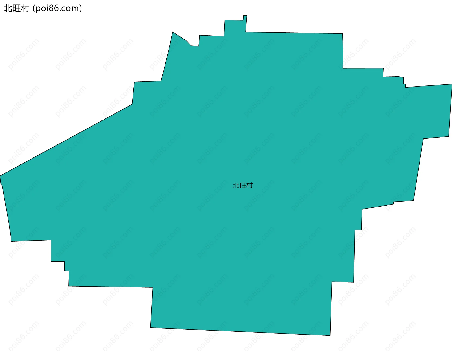 北旺村边界地图