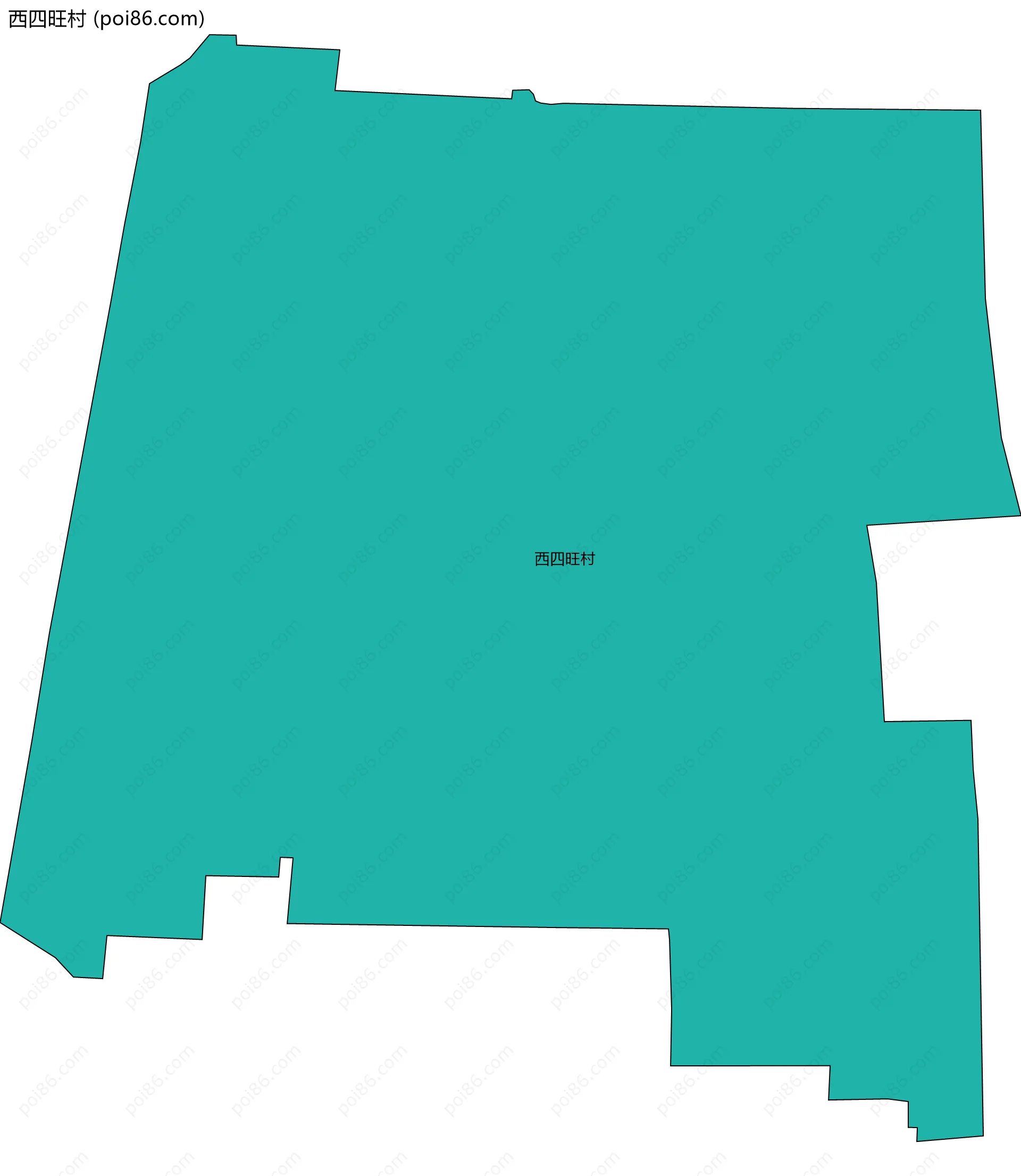 西四旺村边界地图