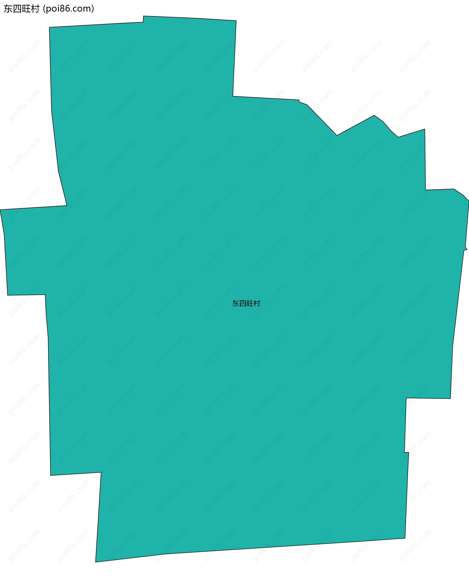 东四旺村边界地图