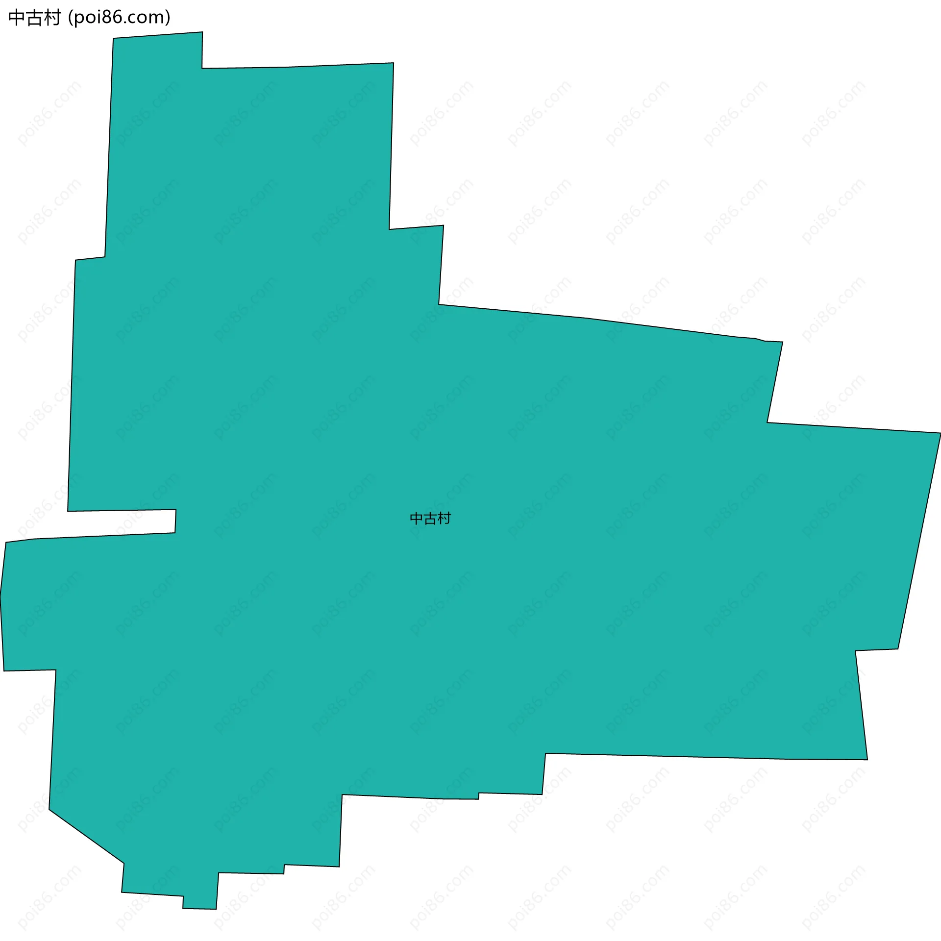 中古村边界地图
