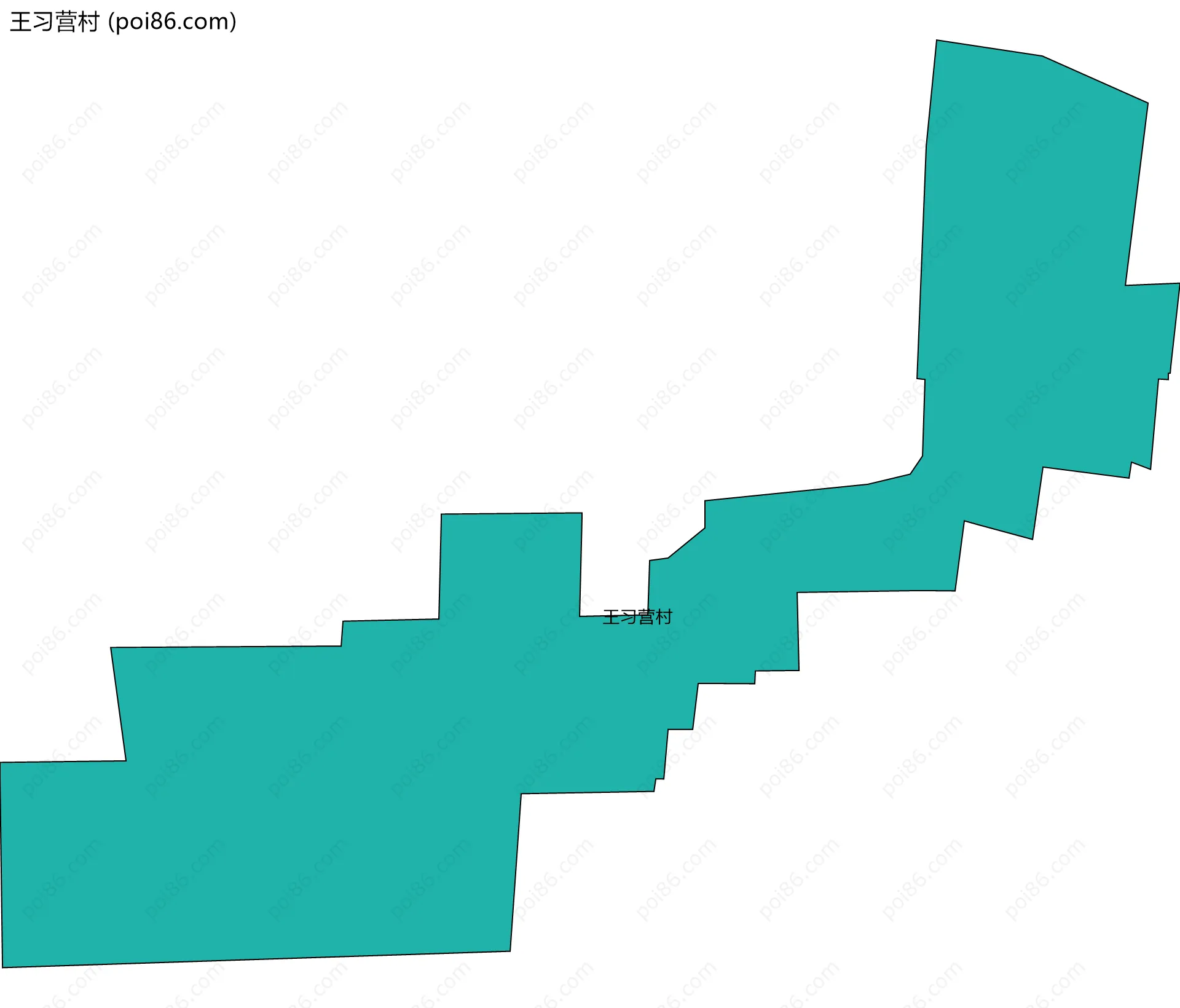 王习营村边界地图