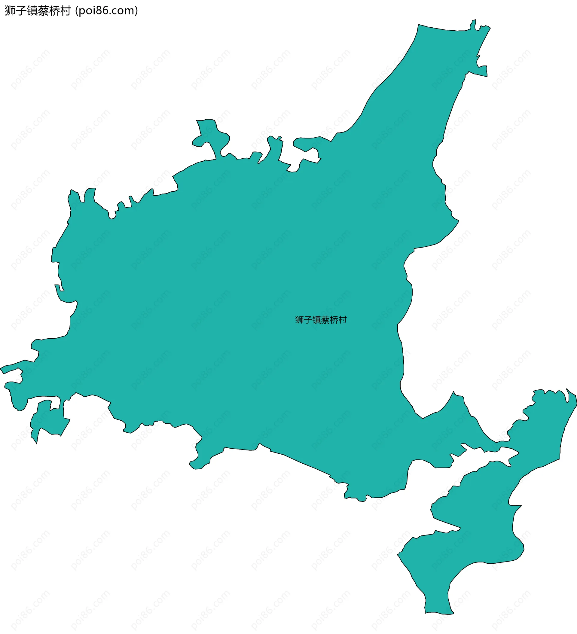 狮子镇蔡桥村边界地图