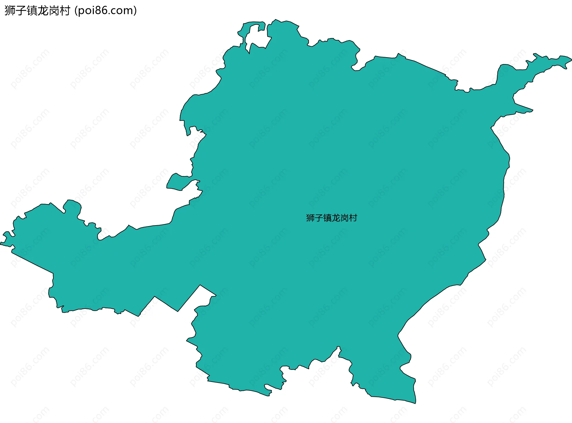 狮子镇龙岗村边界地图