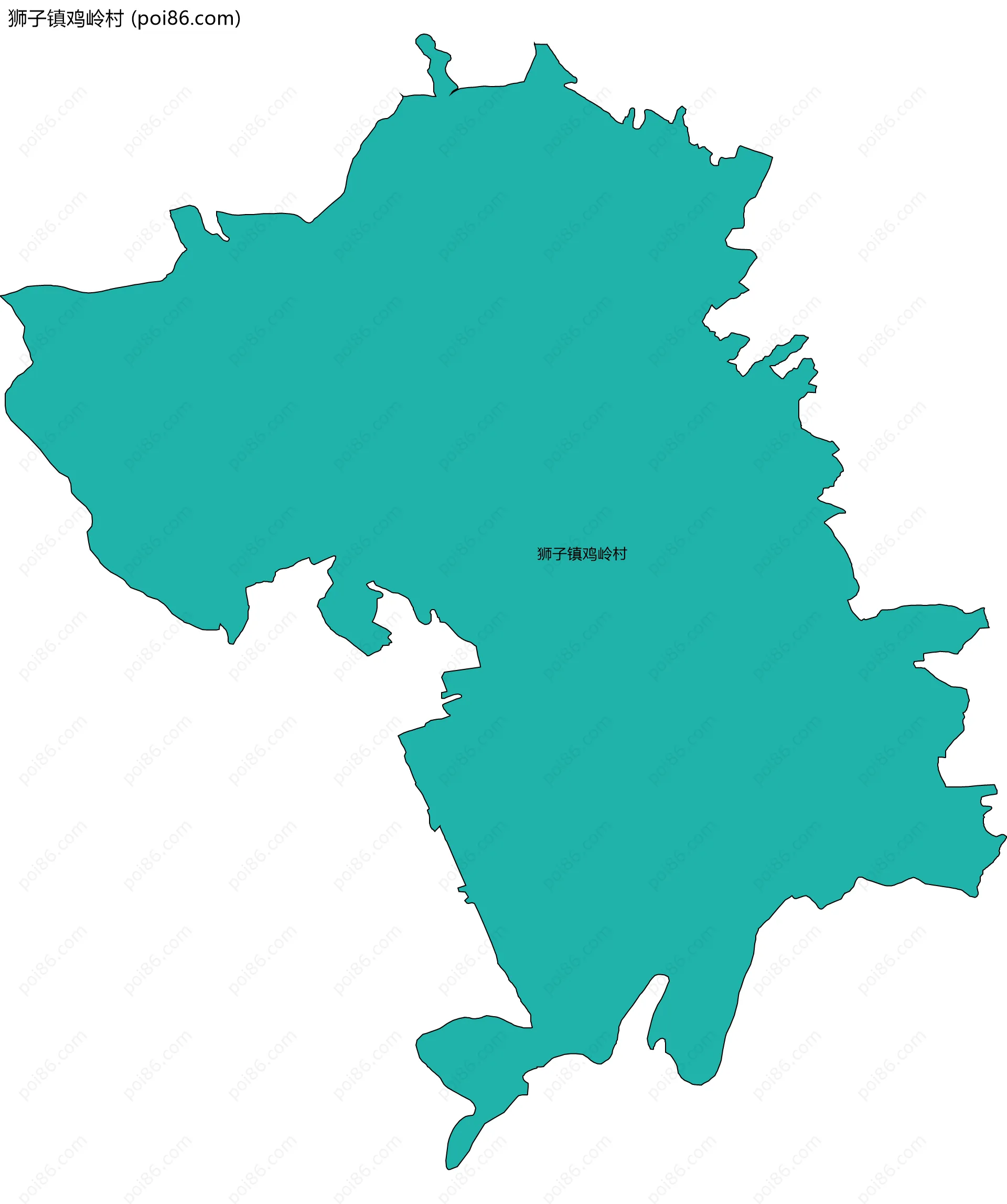 狮子镇鸡岭村边界地图