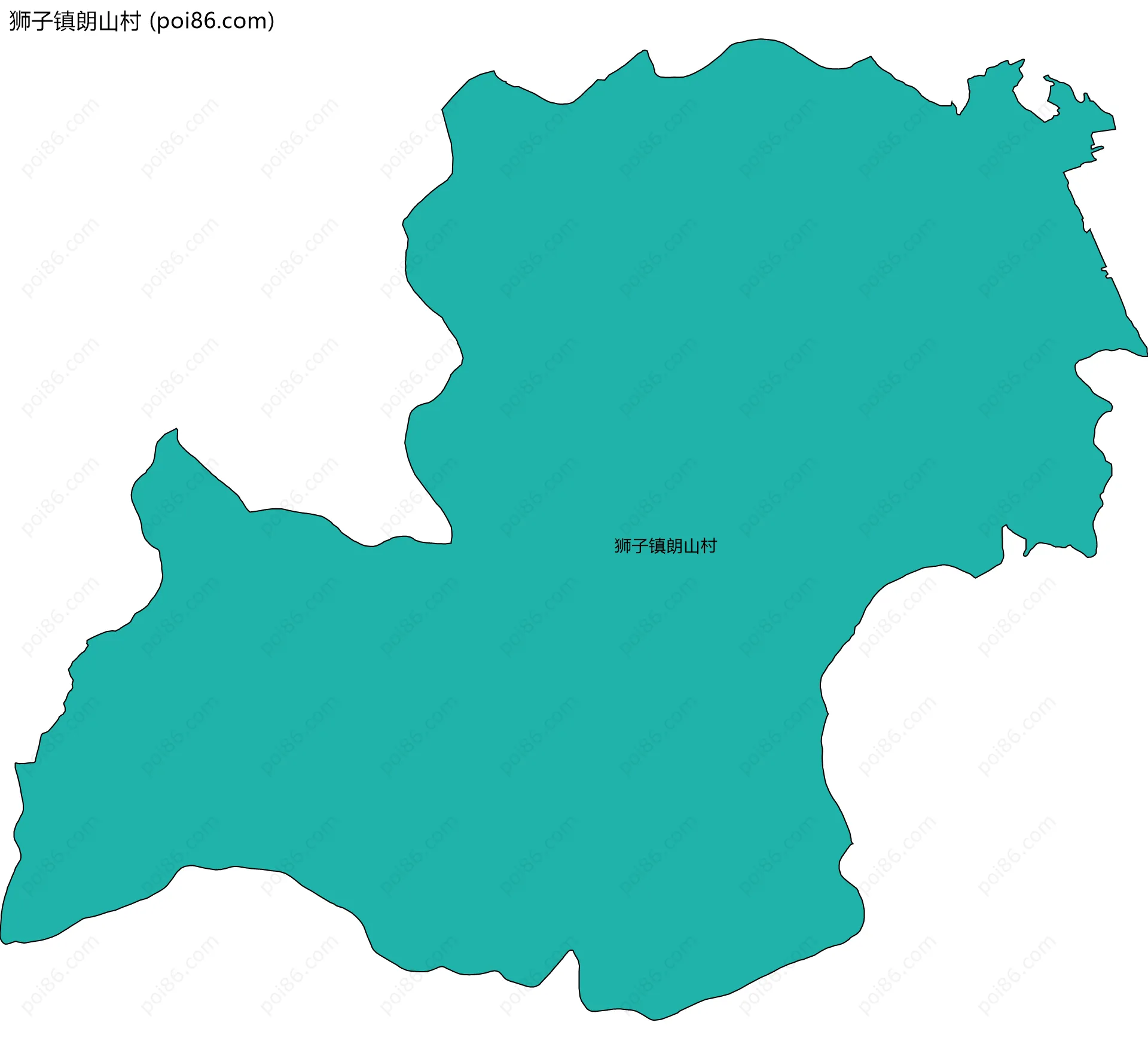 狮子镇朗山村边界地图