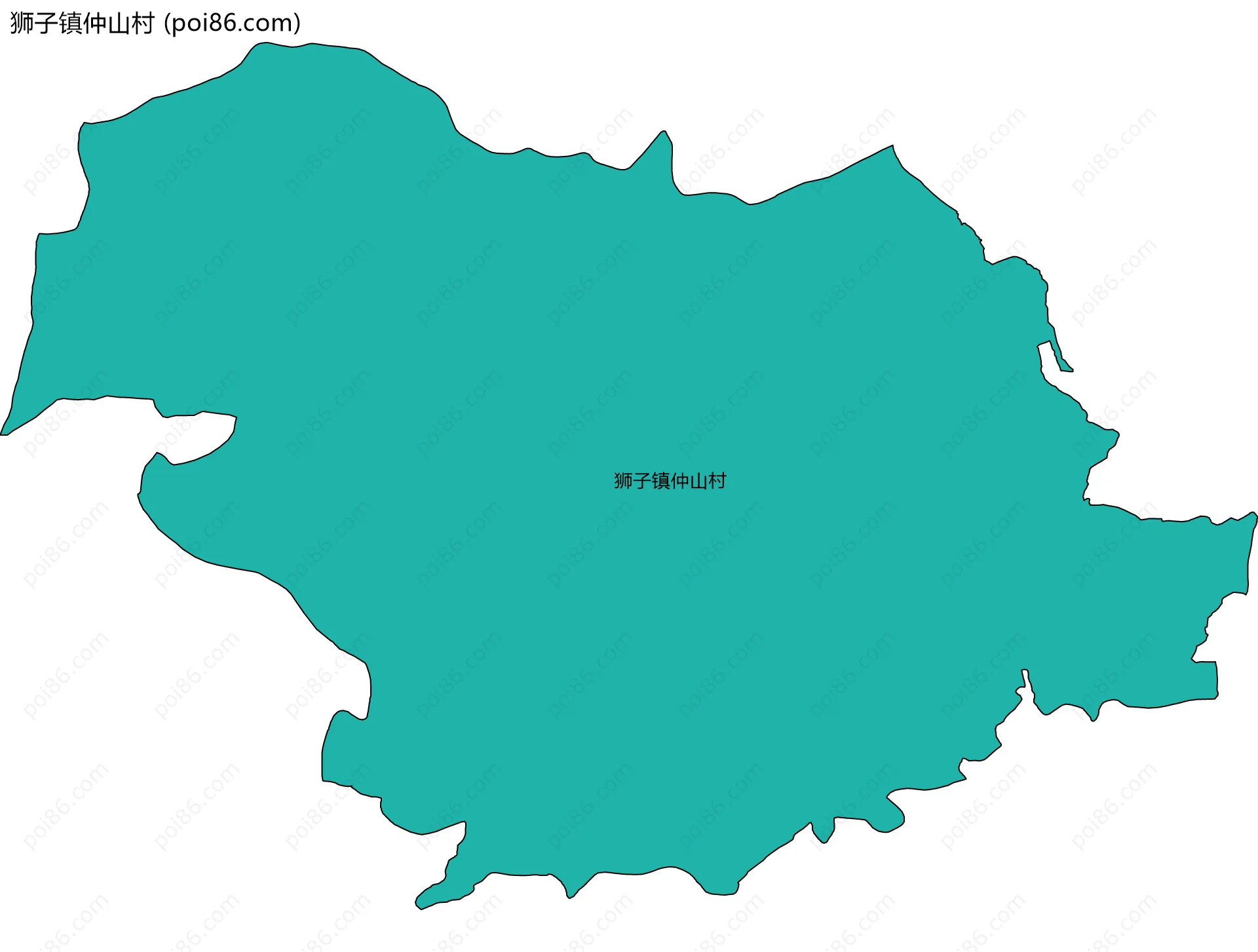 狮子镇仲山村边界地图