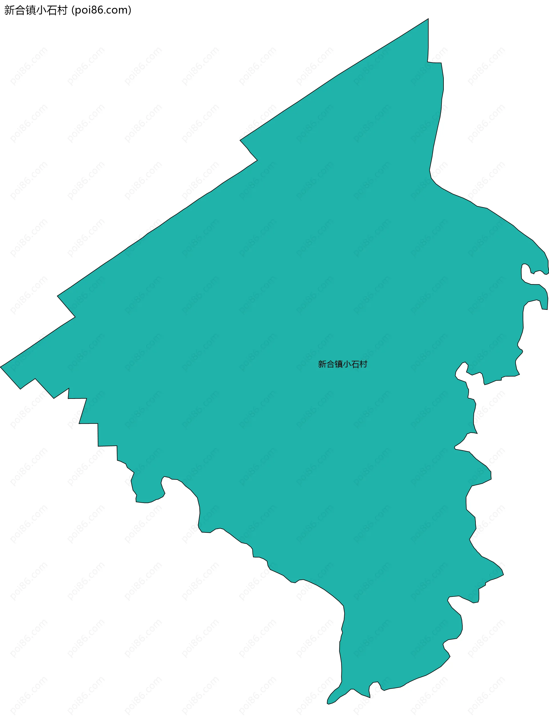 新合镇小石村边界地图