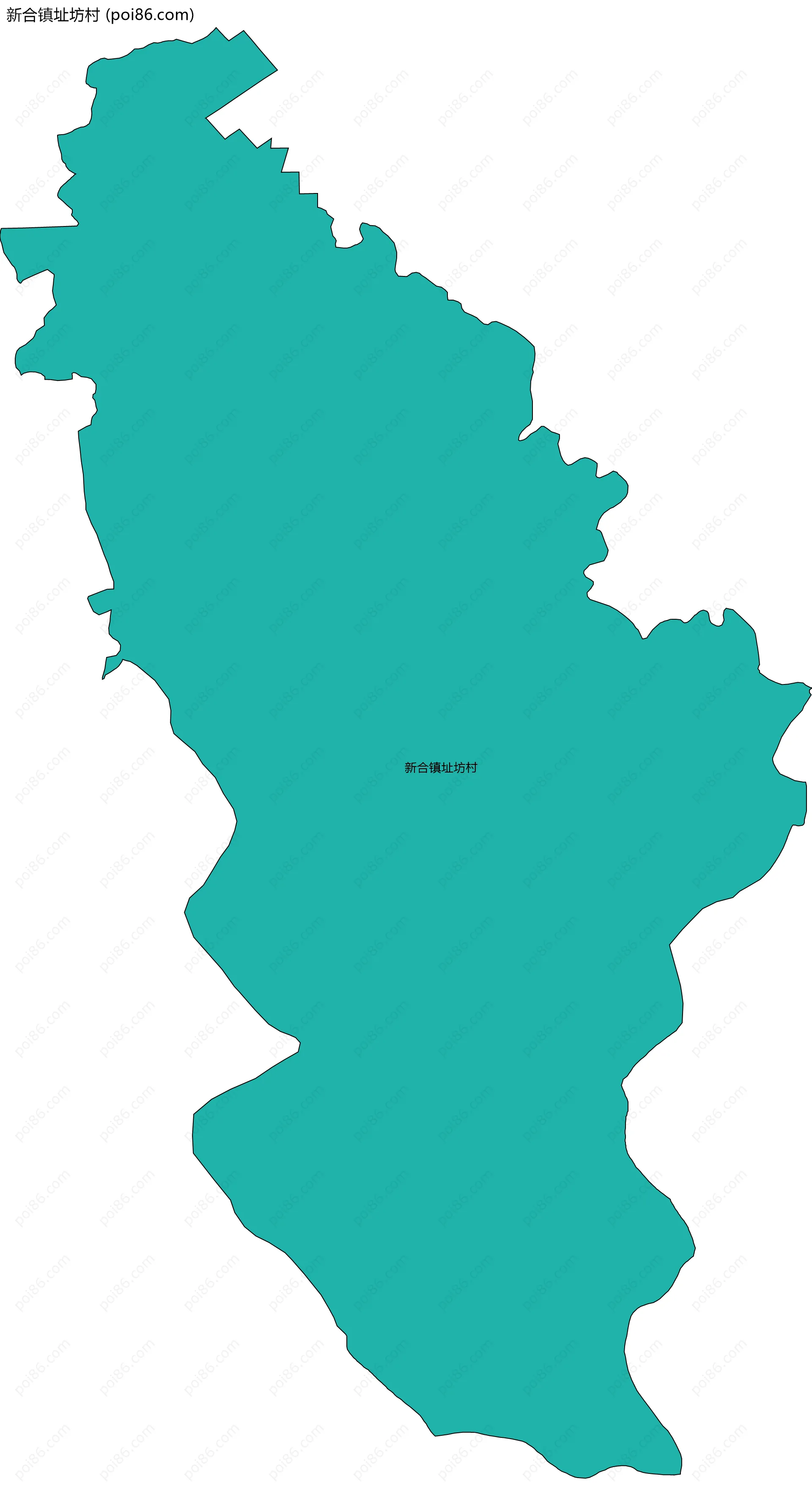 新合镇址坊村边界地图