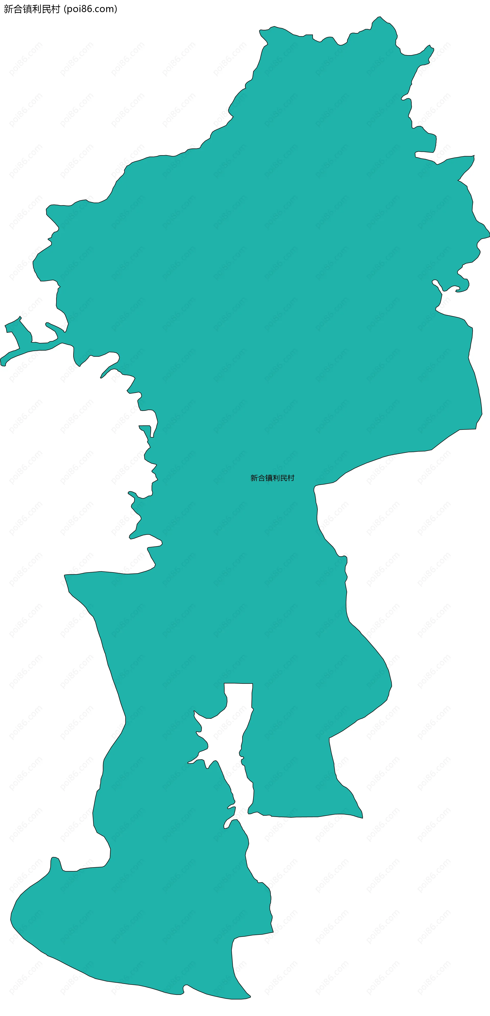 新合镇利民村边界地图