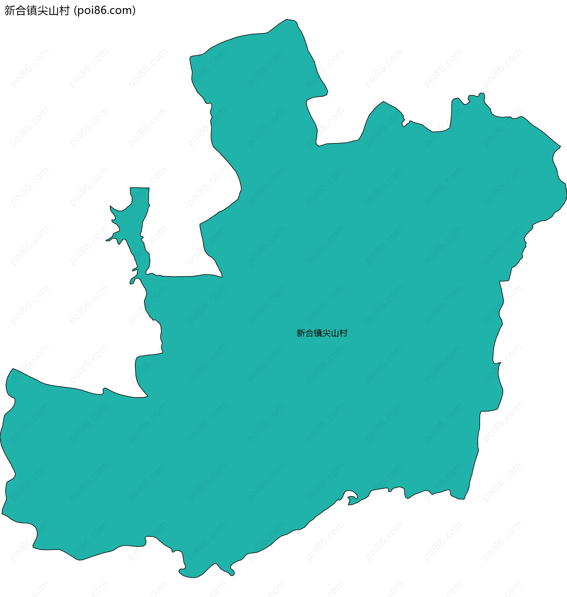 新合镇尖山村边界地图