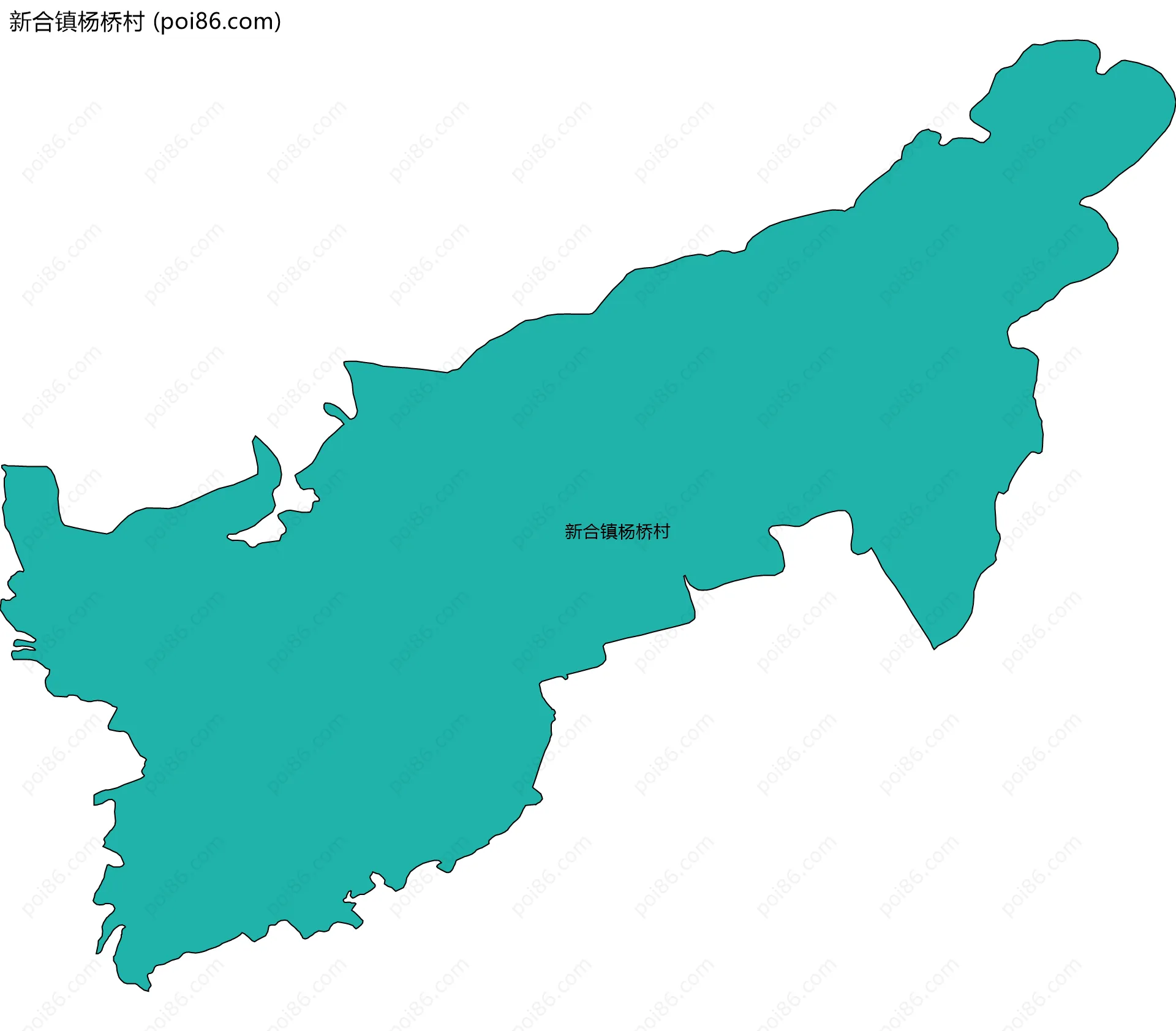 新合镇杨桥村边界地图
