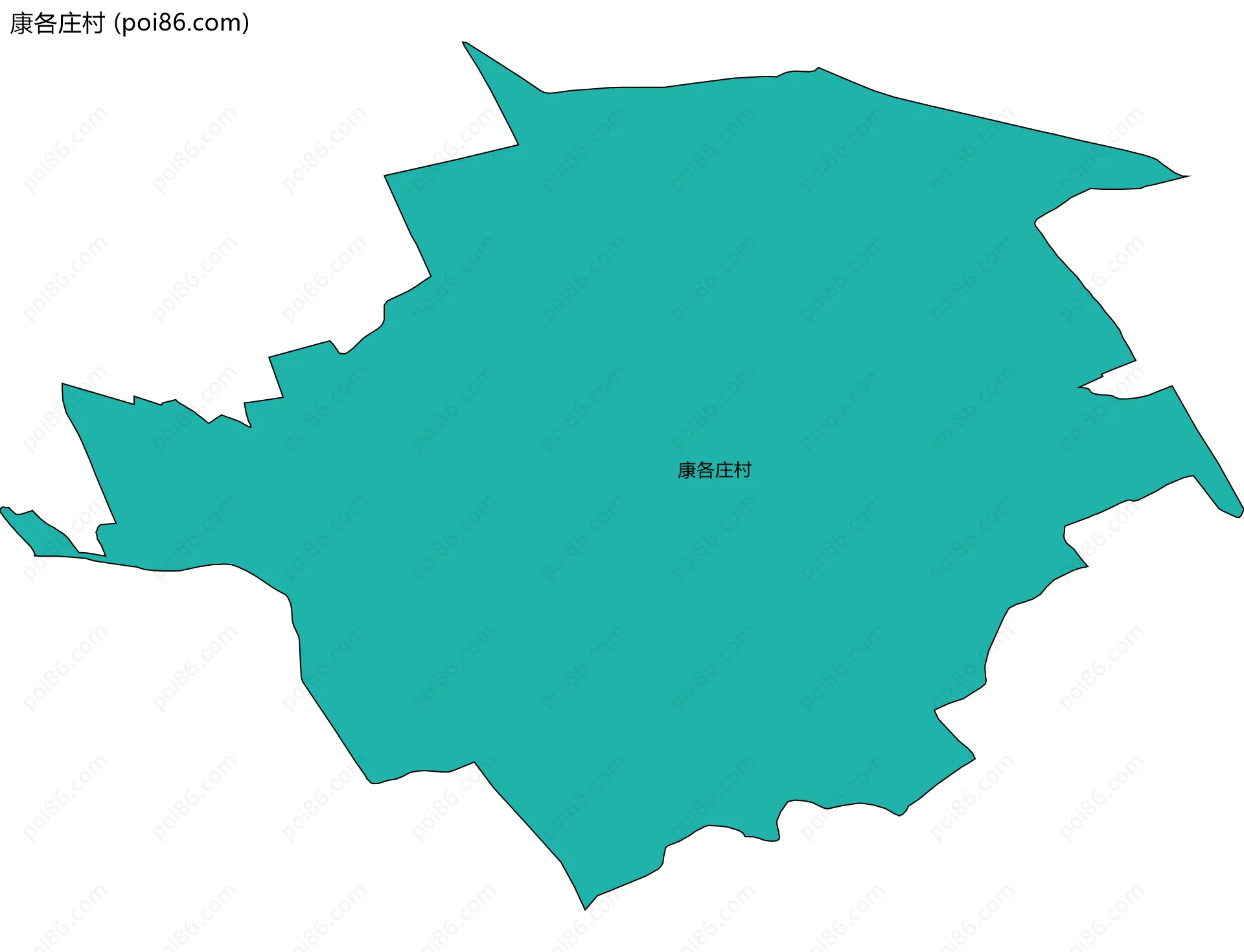 康各庄村边界地图