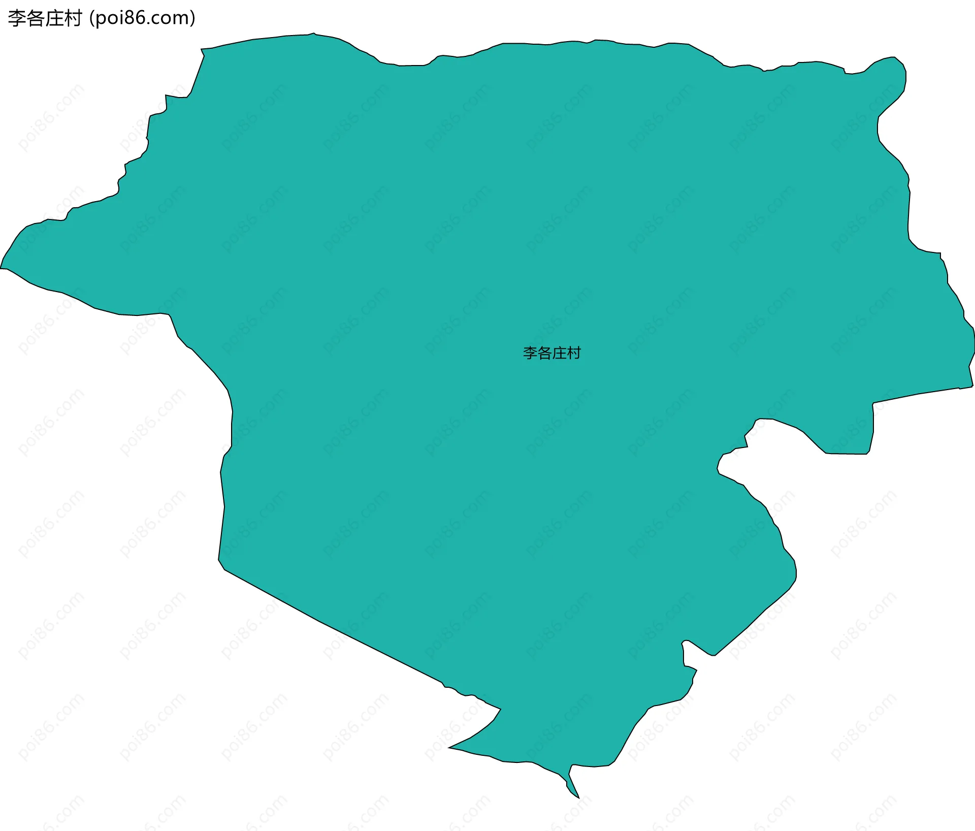 李各庄村边界地图