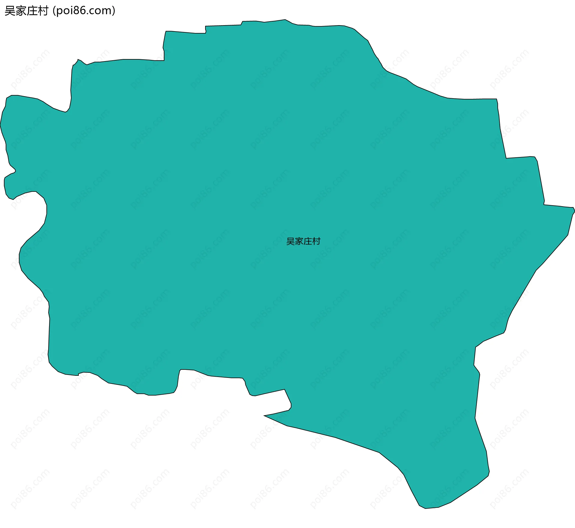 吴家庄村边界地图