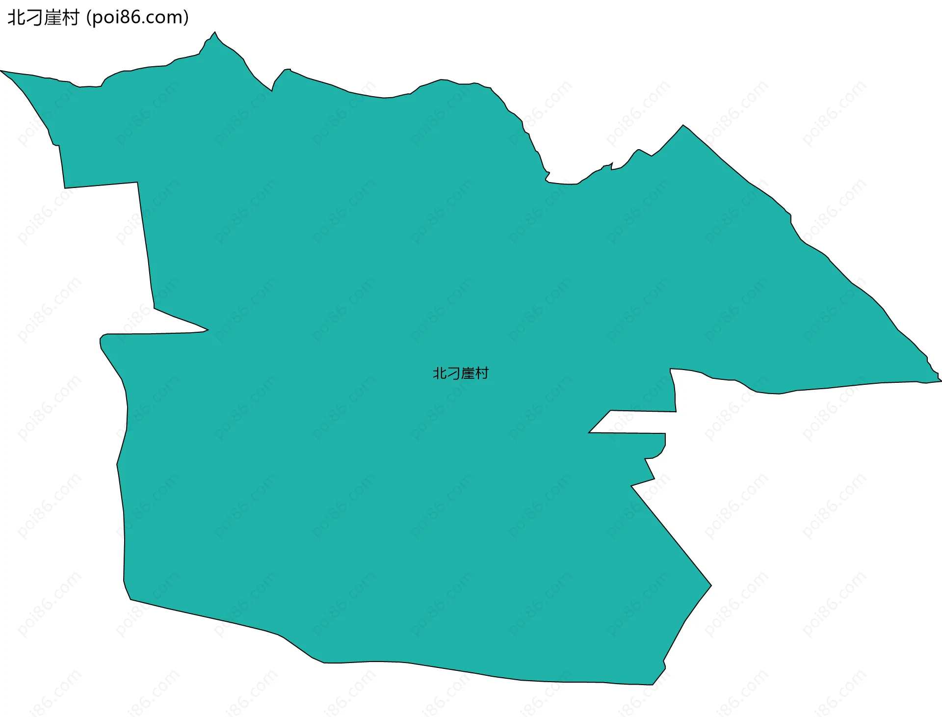 北刁崖村边界地图