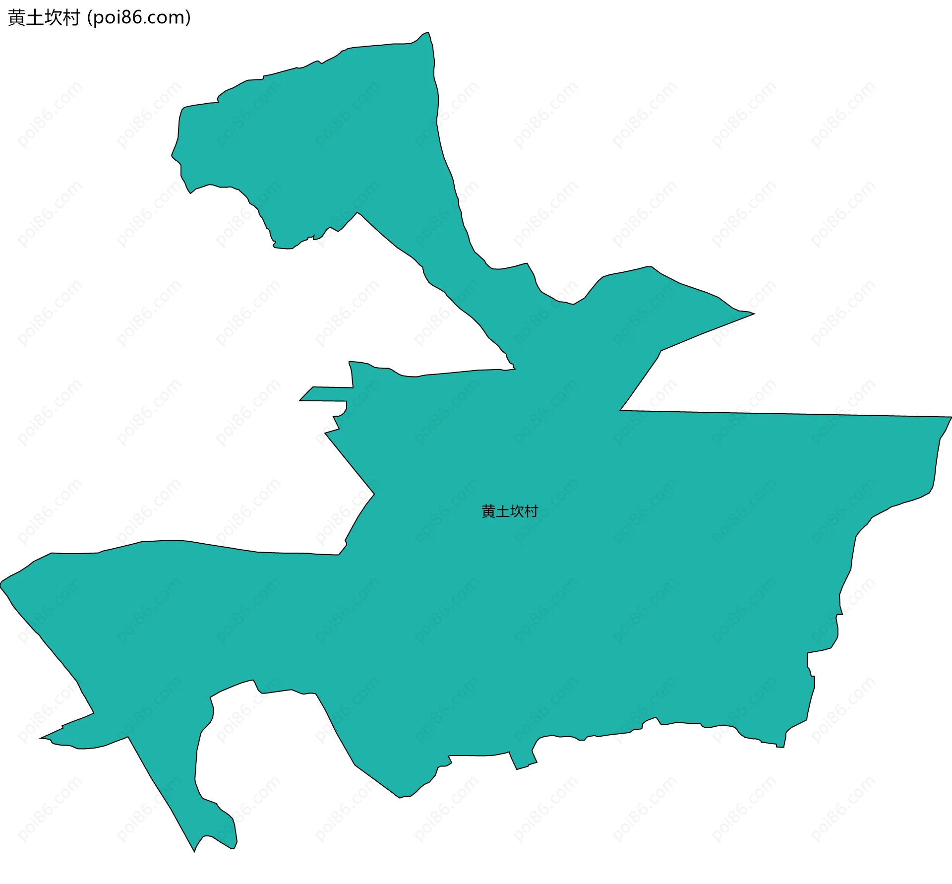 黄土坎村边界地图