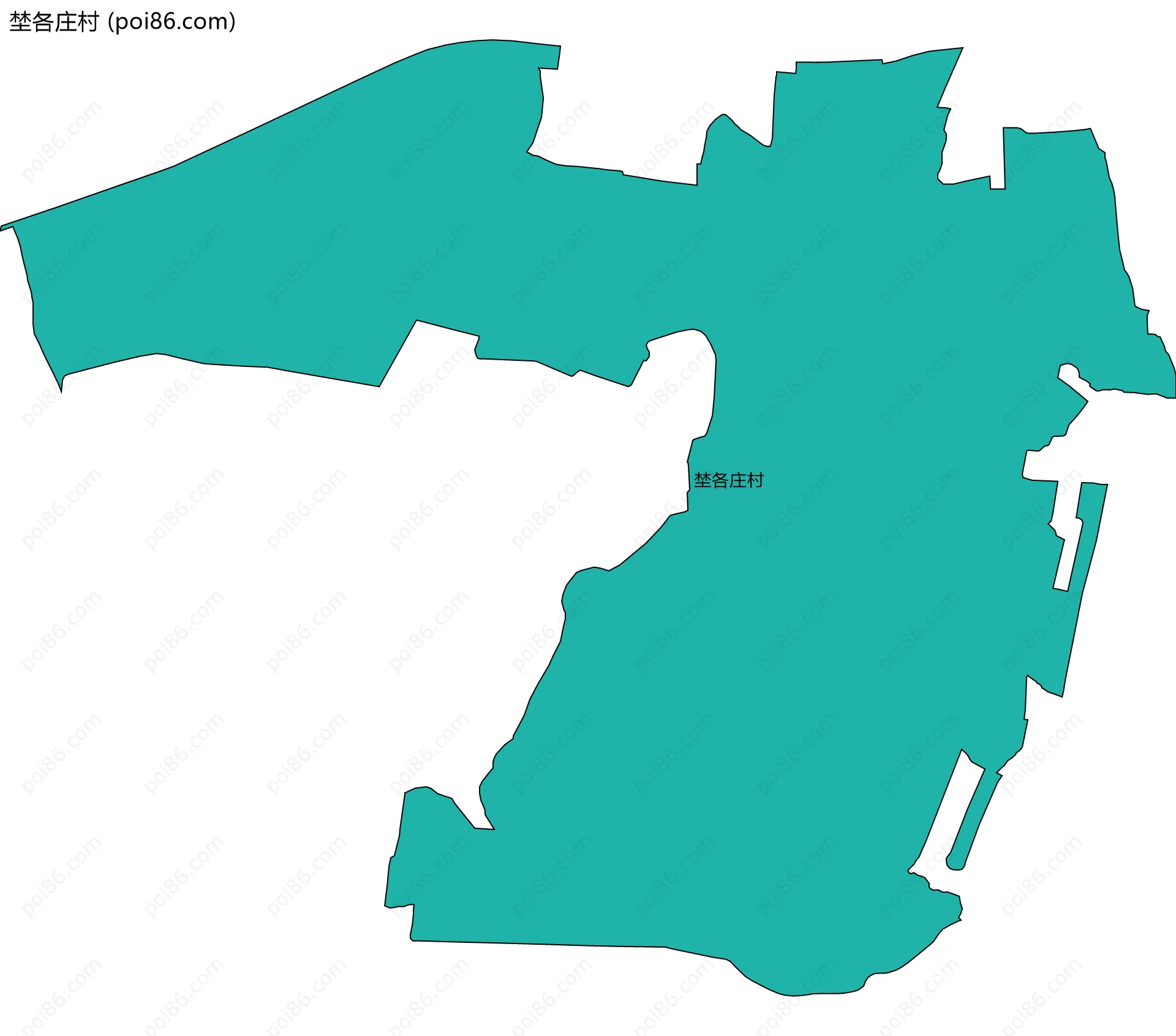 埜各庄村边界地图